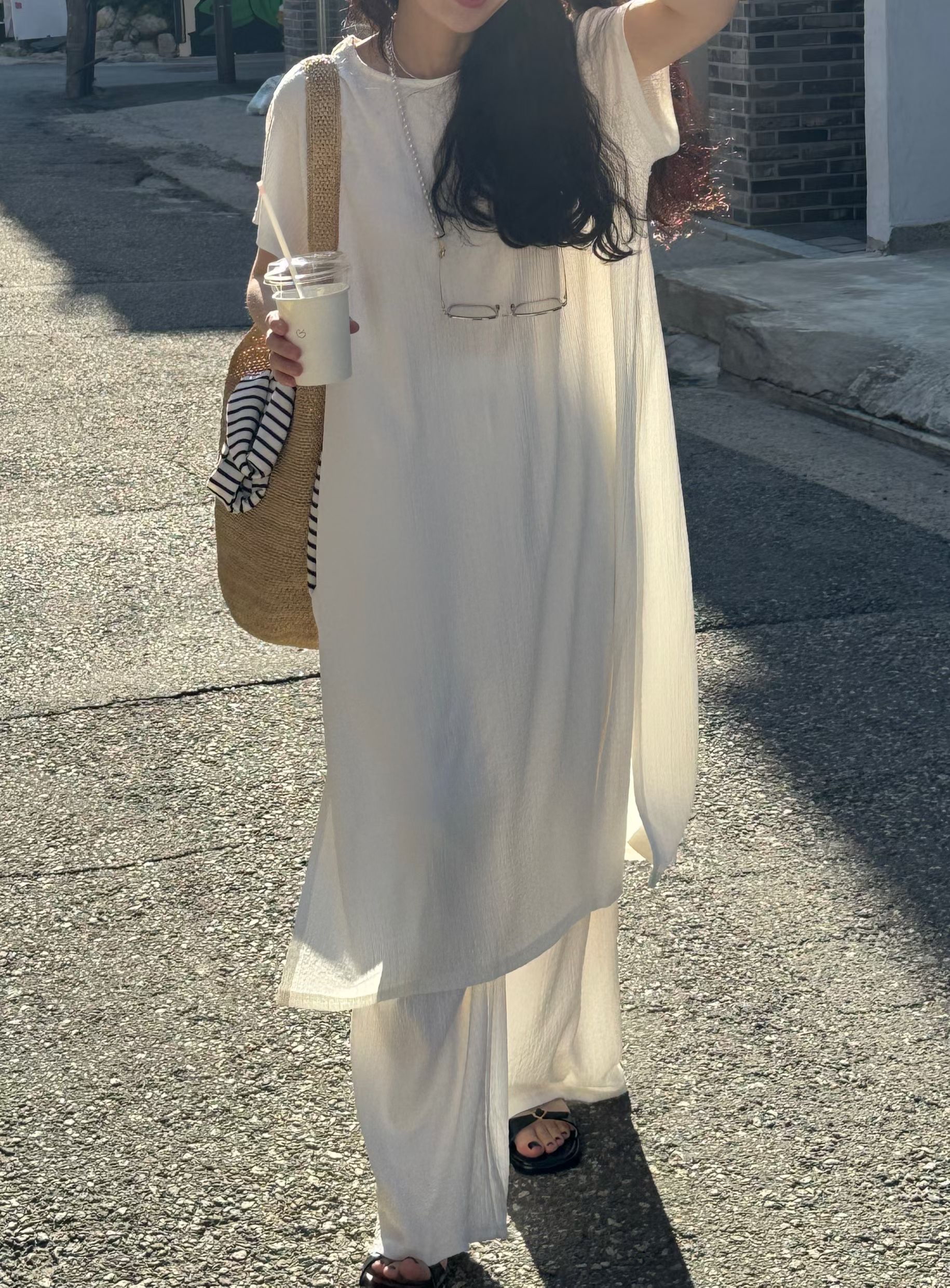 🇰🇷東大門女裝 | long T and pants