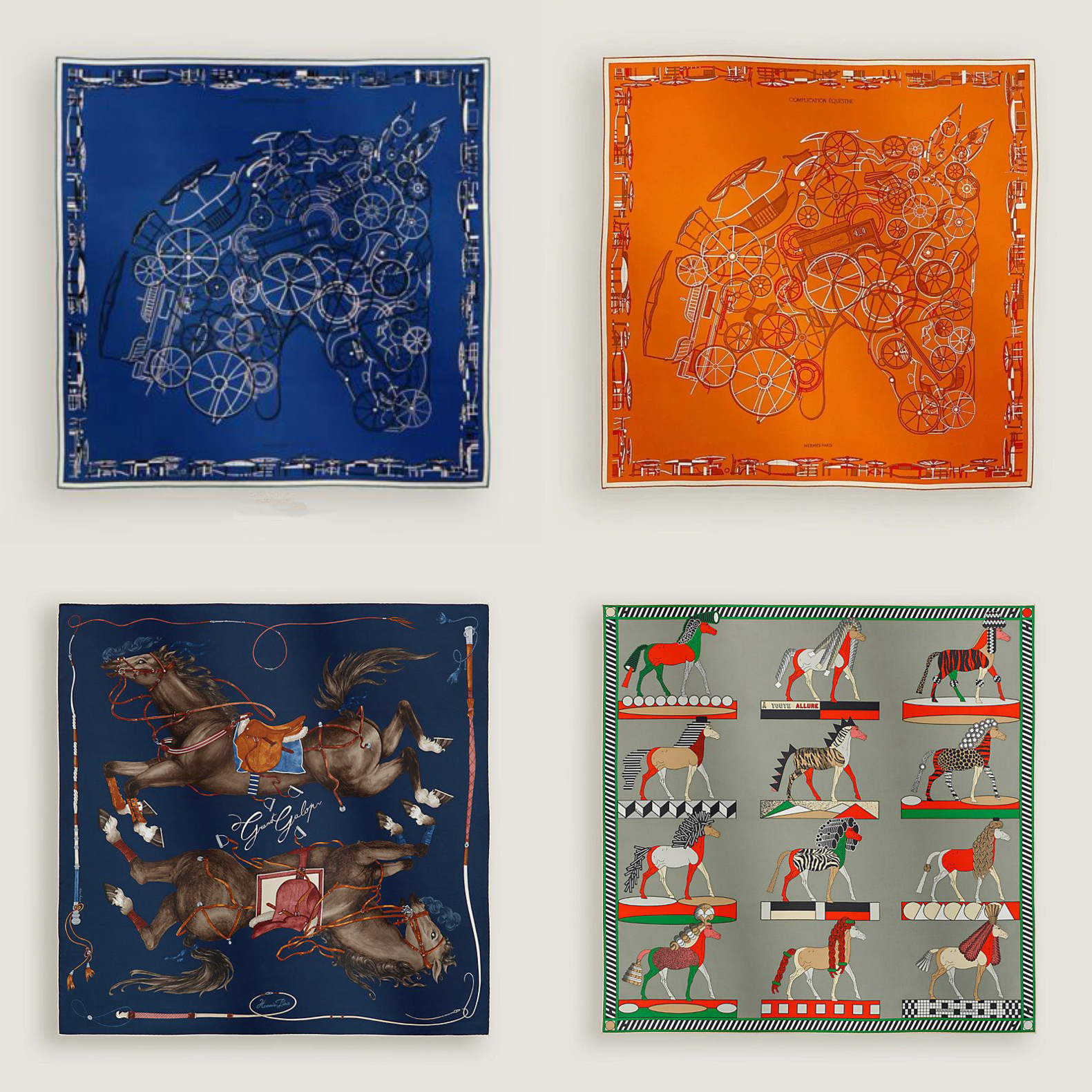 Hermes 90cm silk scarf
