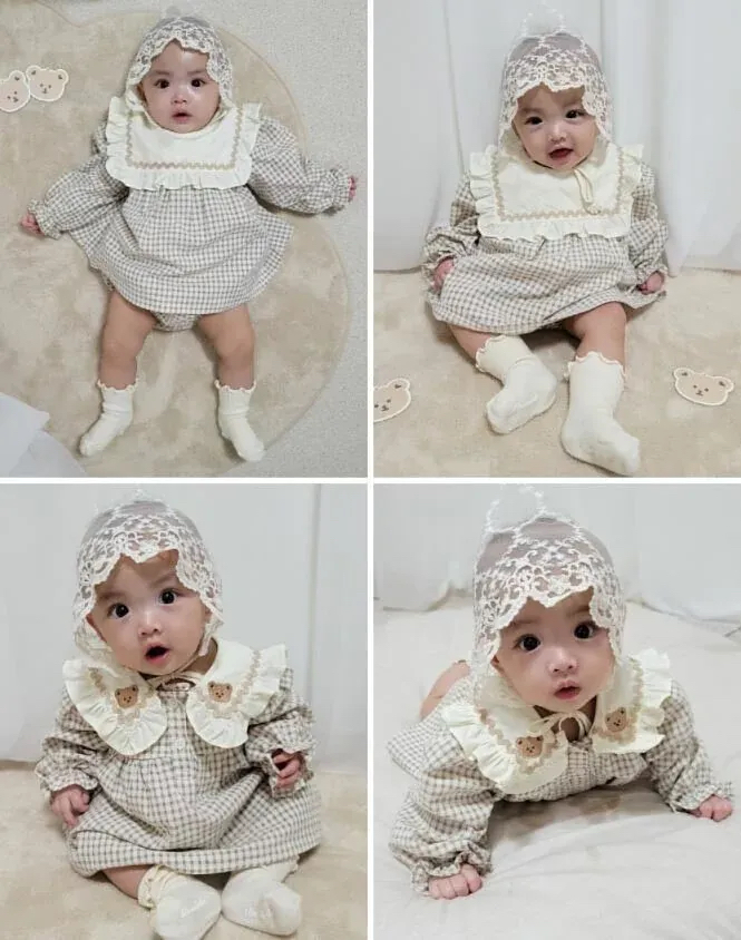 Dot to Dot 泡泡花邊雪紡衫褲套裝 (18-24個月)