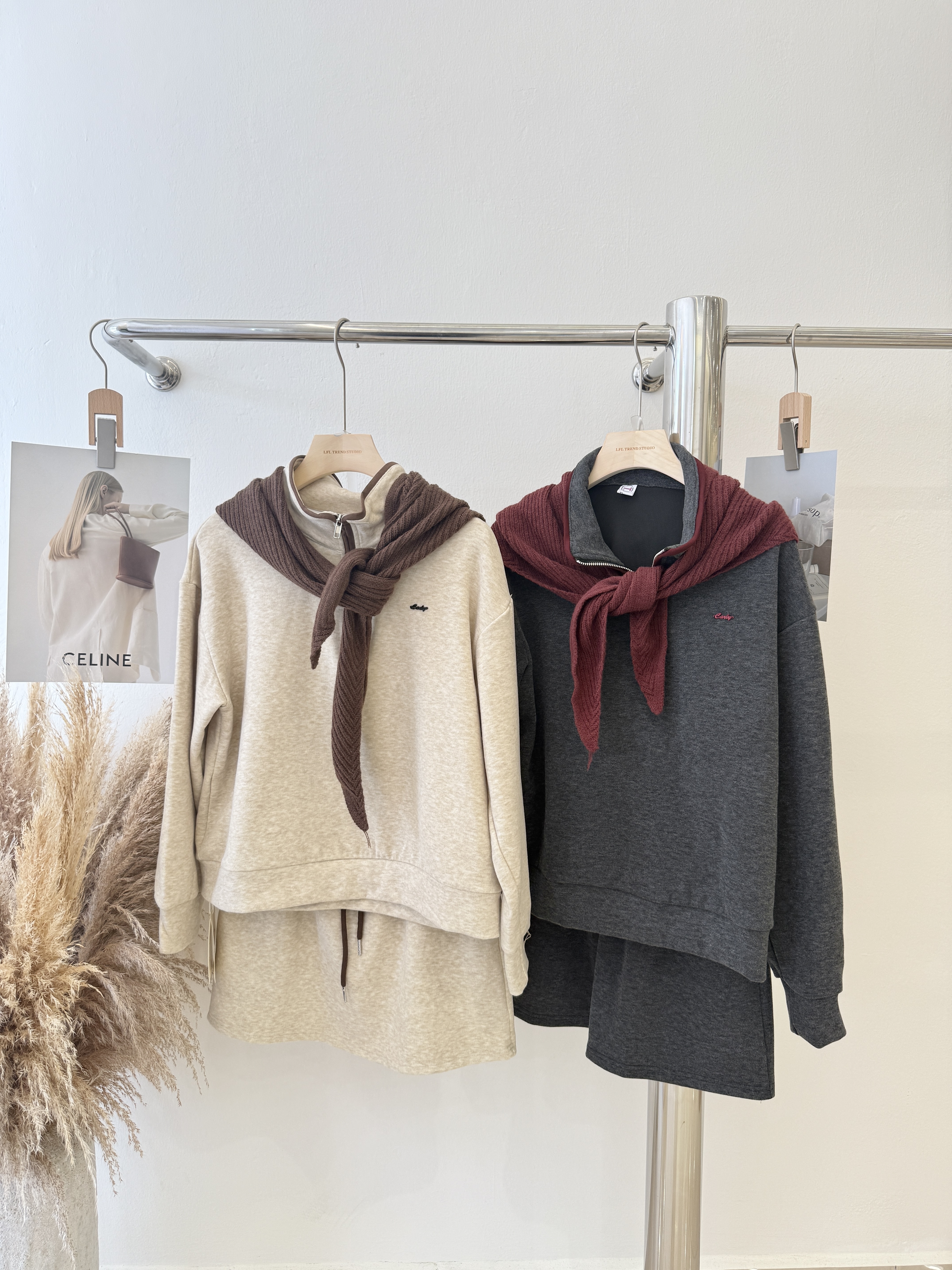 6967 韩系减龄拼色三件套 