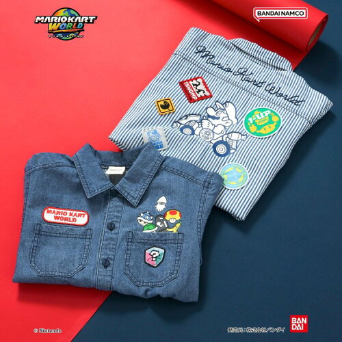 🆕【⭐訂購⭐】🌀 🇯🇵 日本直送🇯🇵 #MarioKart 刺繡貼布 短袖襯衫［2款選］🌀 [ELEA-0073][260607]