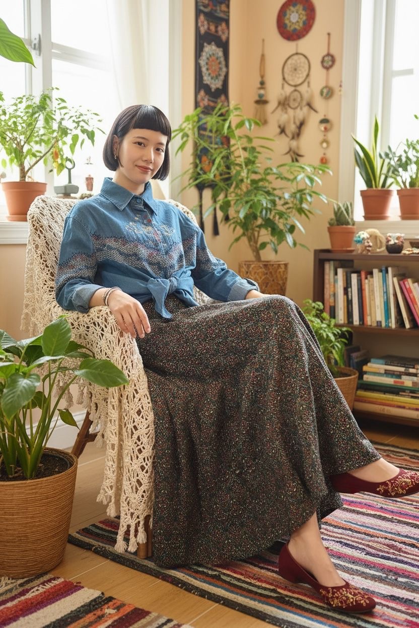 Blue cowboy Jacket / Top #1082