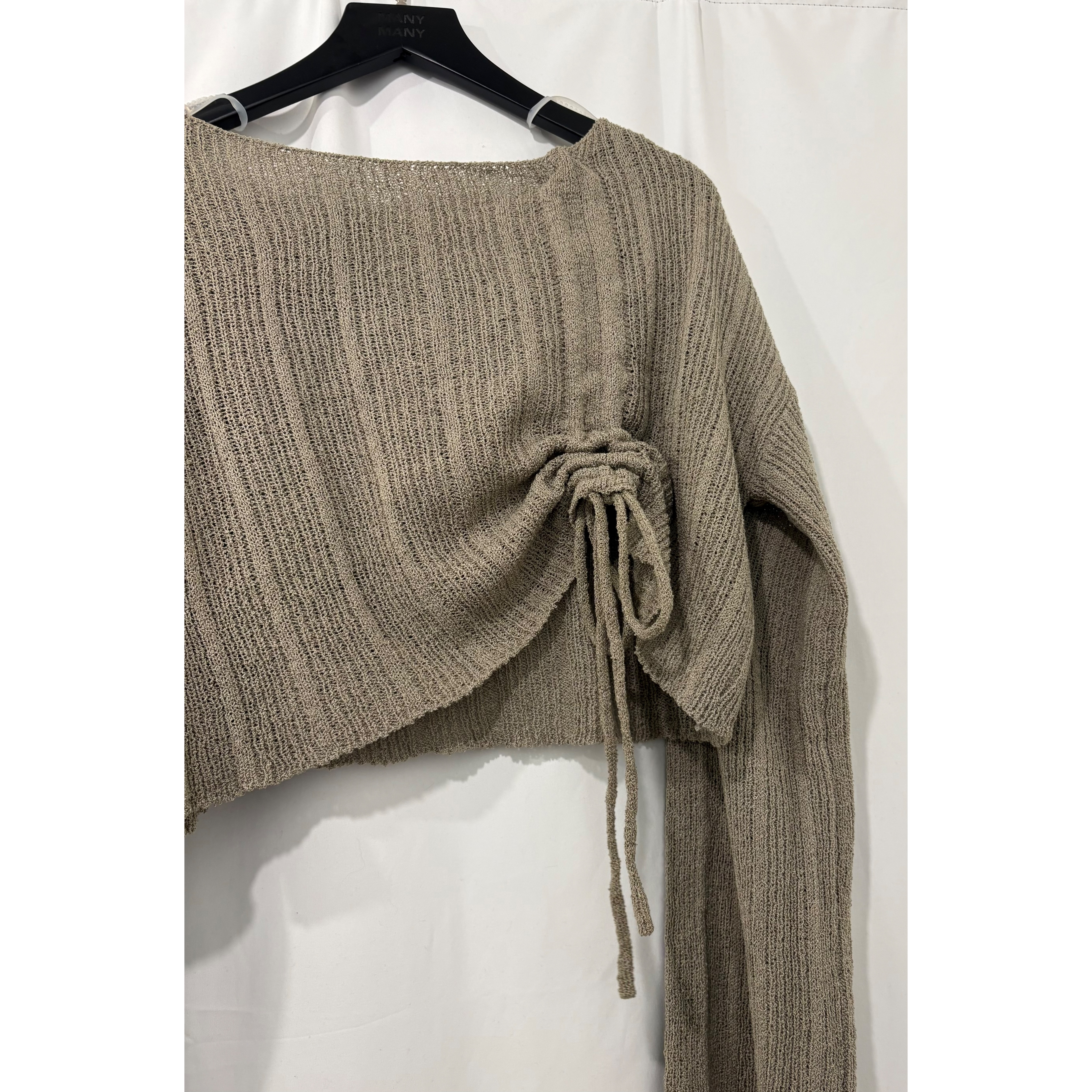 新品價5月22截💙2605T《DRAWSTRING KNIT CROP》
