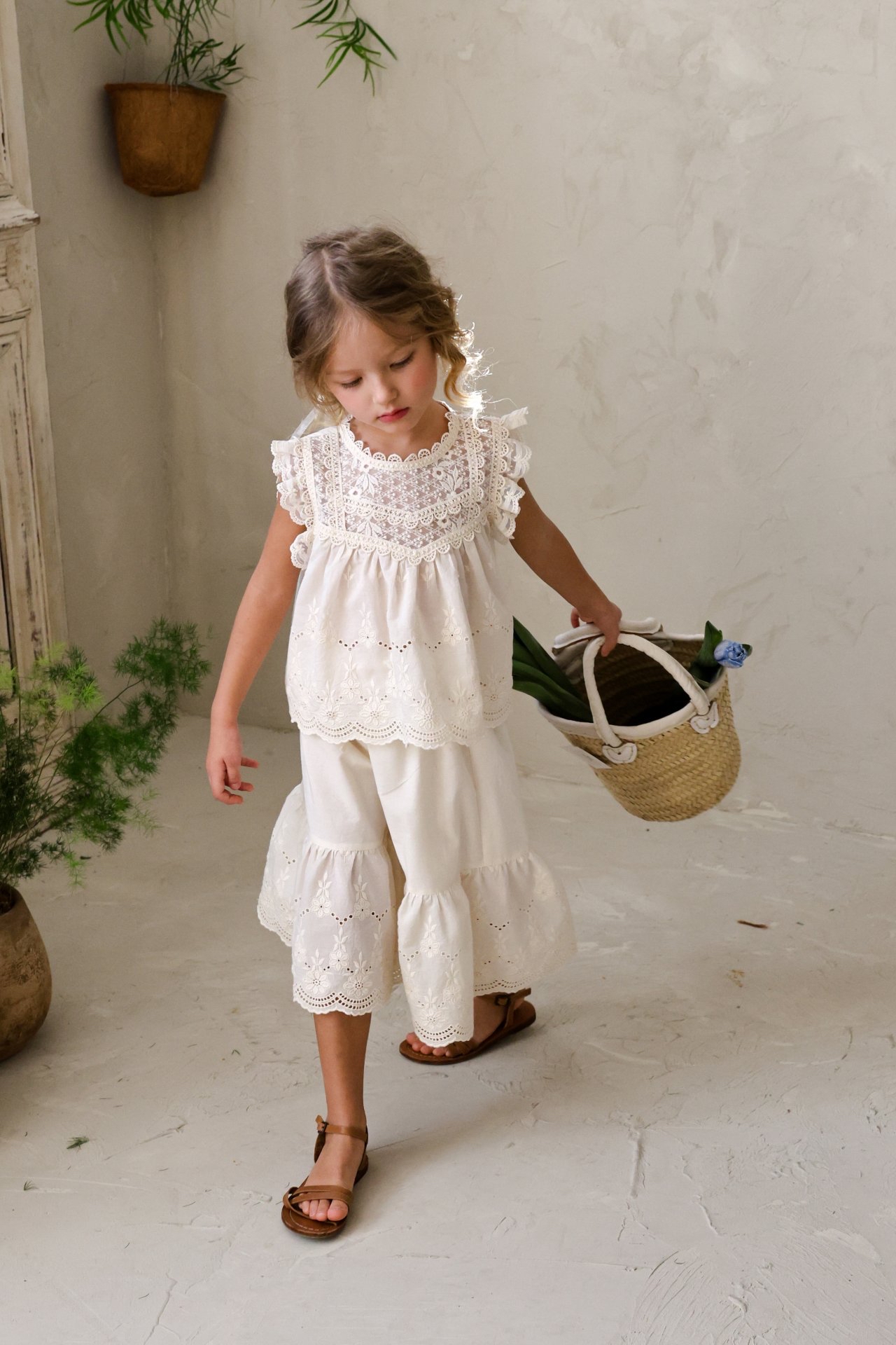 Flo | Lace pants (Ivory 100(85-95)