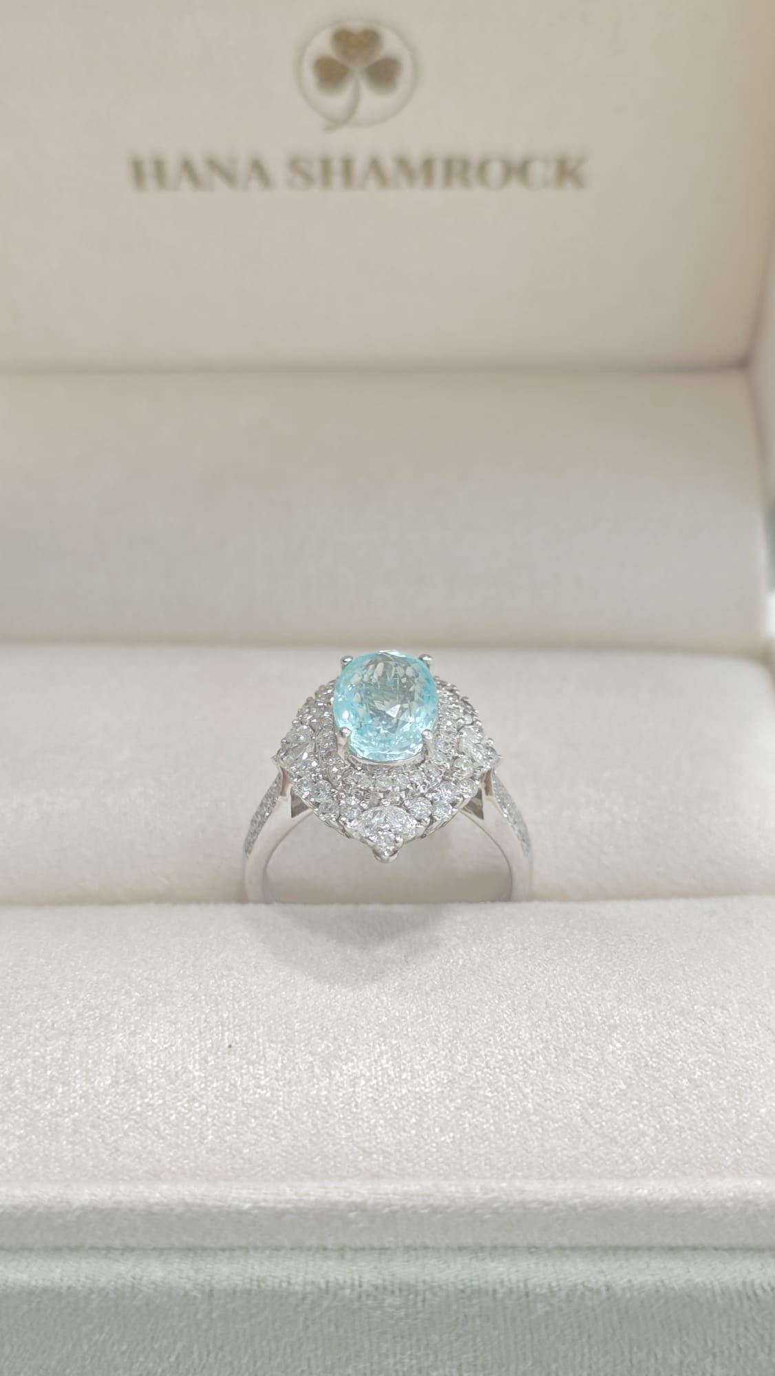 18K 帕拉依巴鑽石戒指 D2.57ct