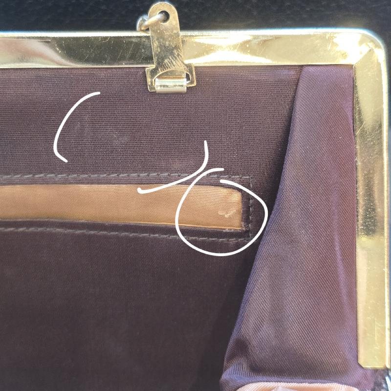 Vintage C.a. 1970s Andé Brown Faux leather Two-Way Clutch/Handbag (MT2498)