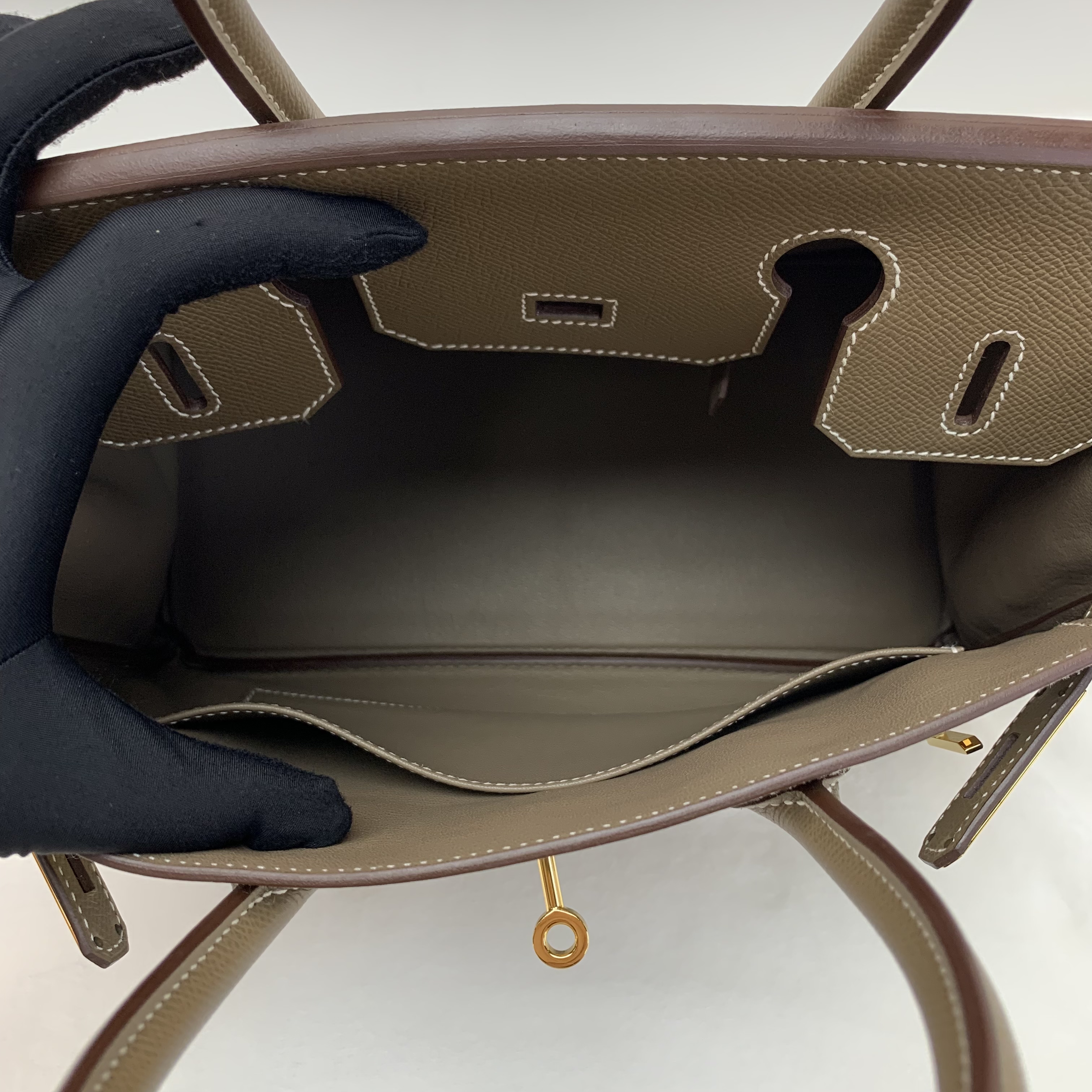 Full set Hermes Birkin30 大象灰金扣 Y刻印