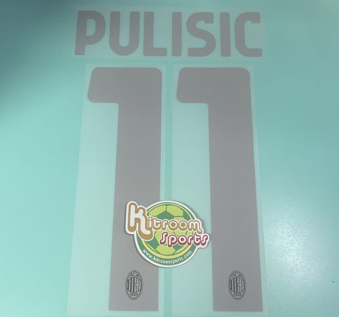 2023-24 Milan x Pleasures kit Black Nameset #11 PULISIC