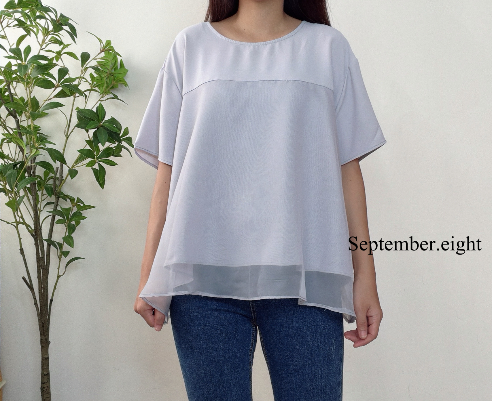 網紗A cut top