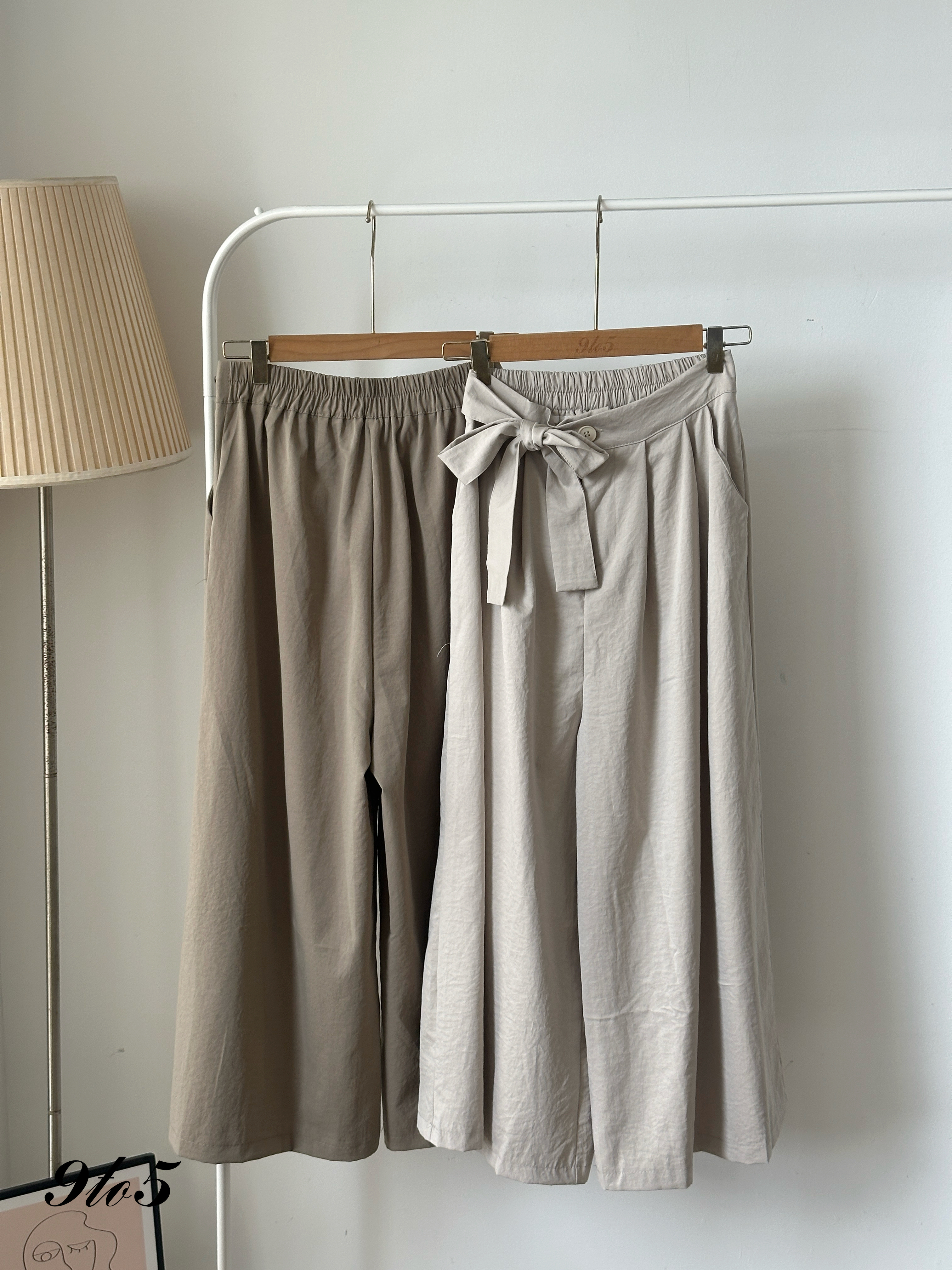 S1861 Bow-tie Wide Leg Pants - 4 Colors 