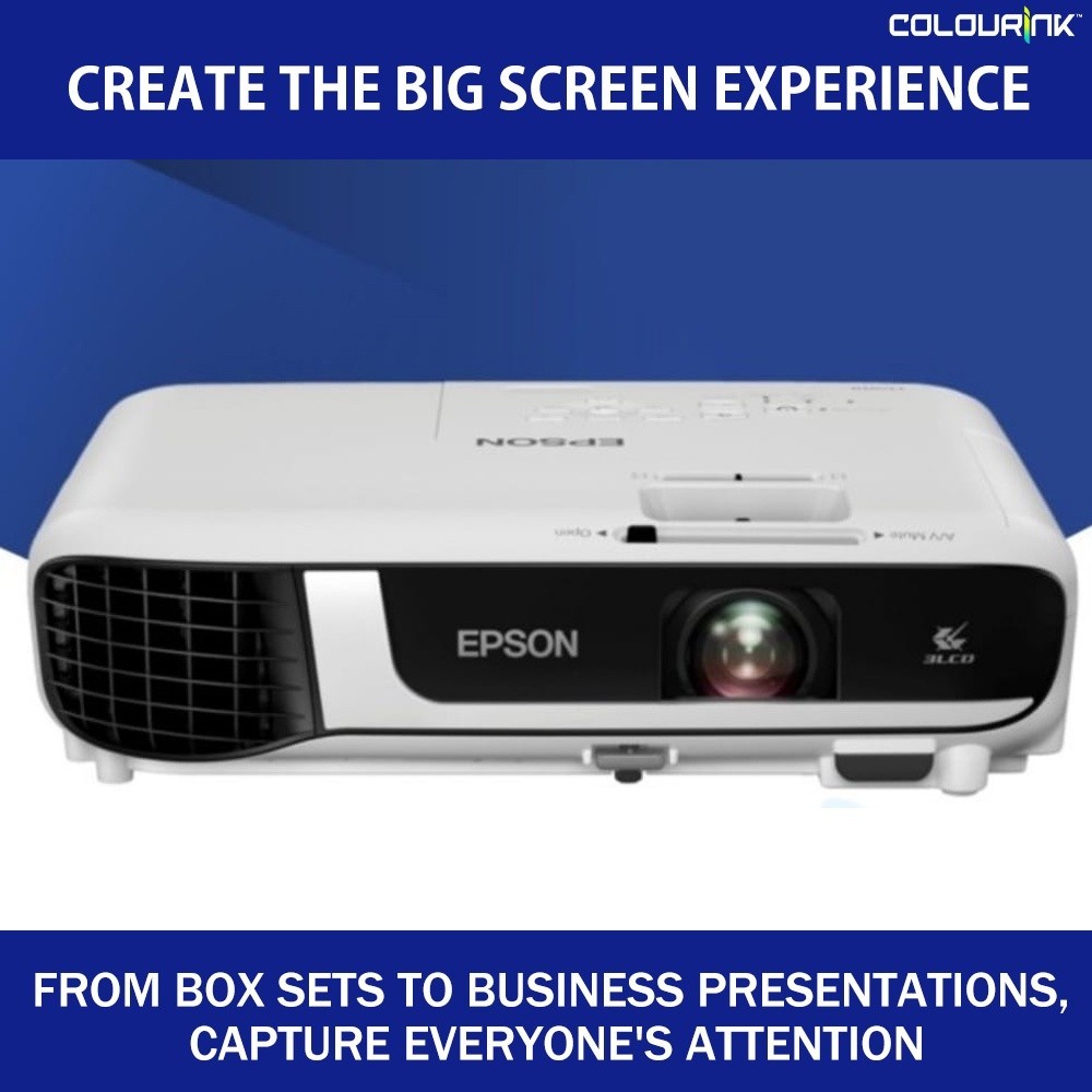 Epson EB-X52 XGA 3800 Lumens 3LCD Split Screen Optical Zoom High Brightness Wireless Business Projector Optional X06 E01