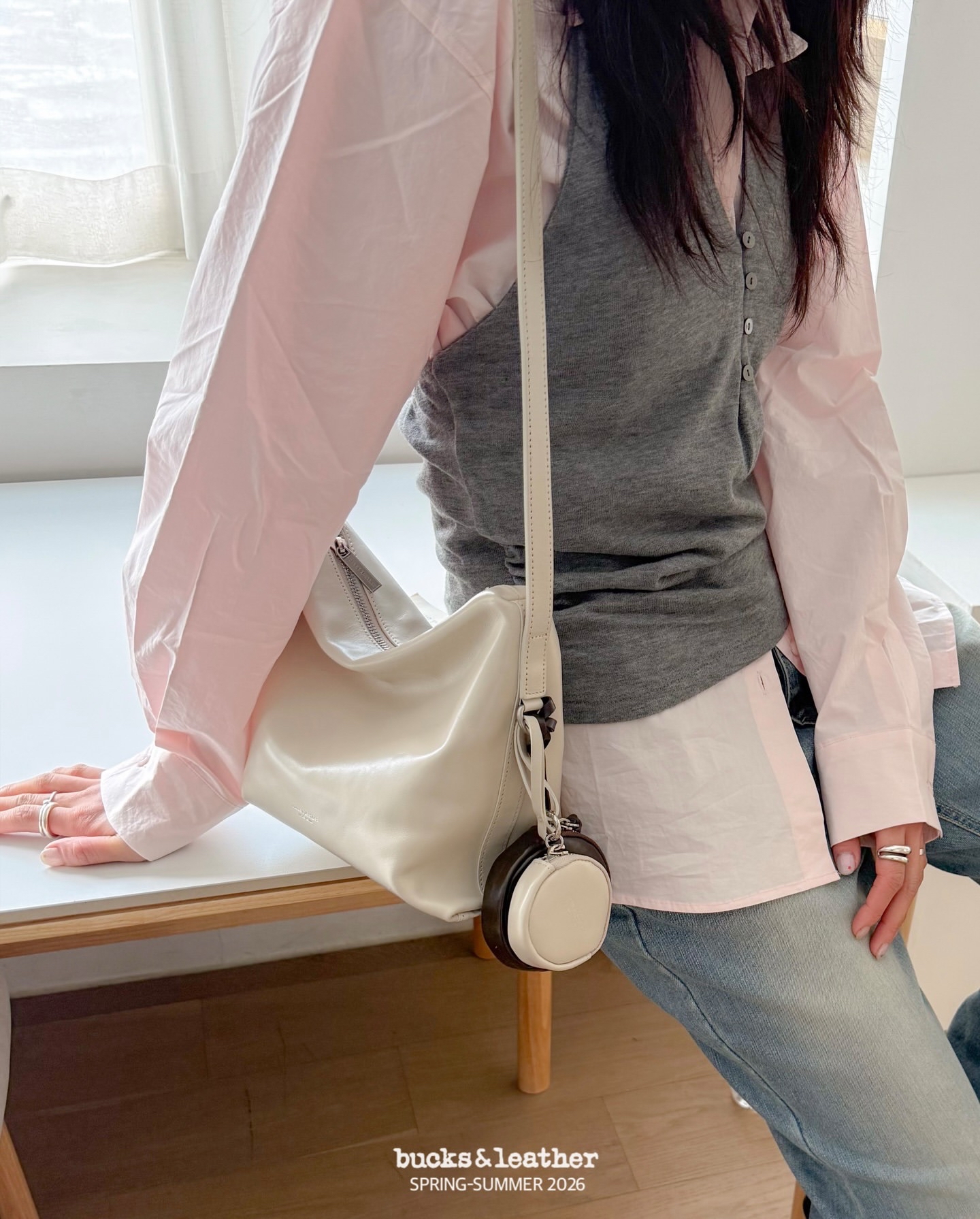 預購_牛皮亮面 Low Bag (S) By Bucks & leather