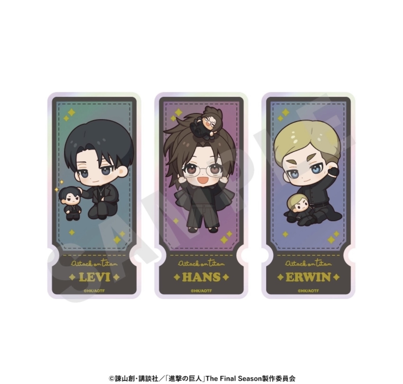 Preorder預訂7/2026年進擊的巨人ミニキャブラックコーデシリーズ貼紙set