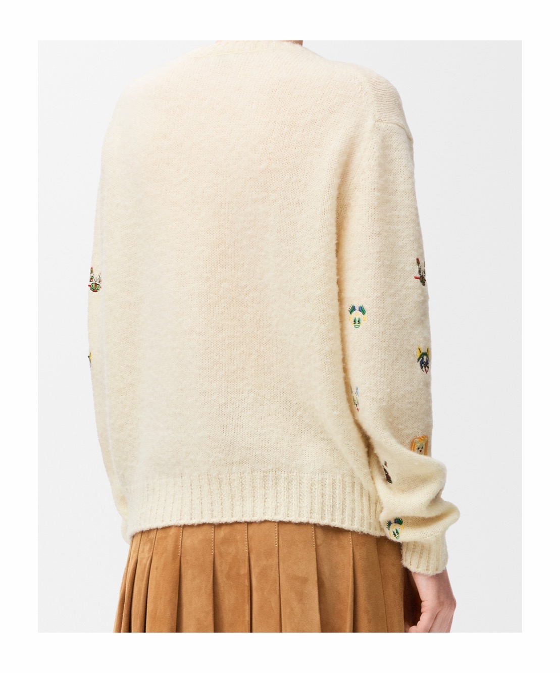 Loewe 女士 LOEWE x Louis Wain长袖羊毛毛衣XS S M L码模特身高 178 CM，身穿 S 码 