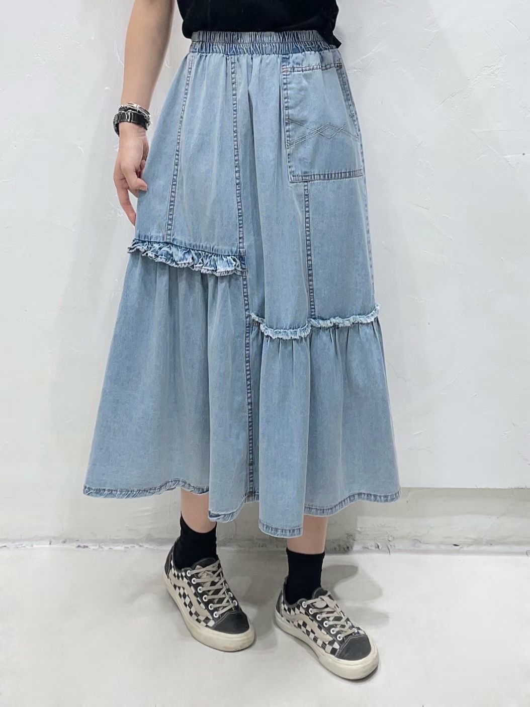 牛仔半截裙