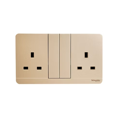 施耐德 AvatarOn 沉醉金 13A孖蘇有掣 插座