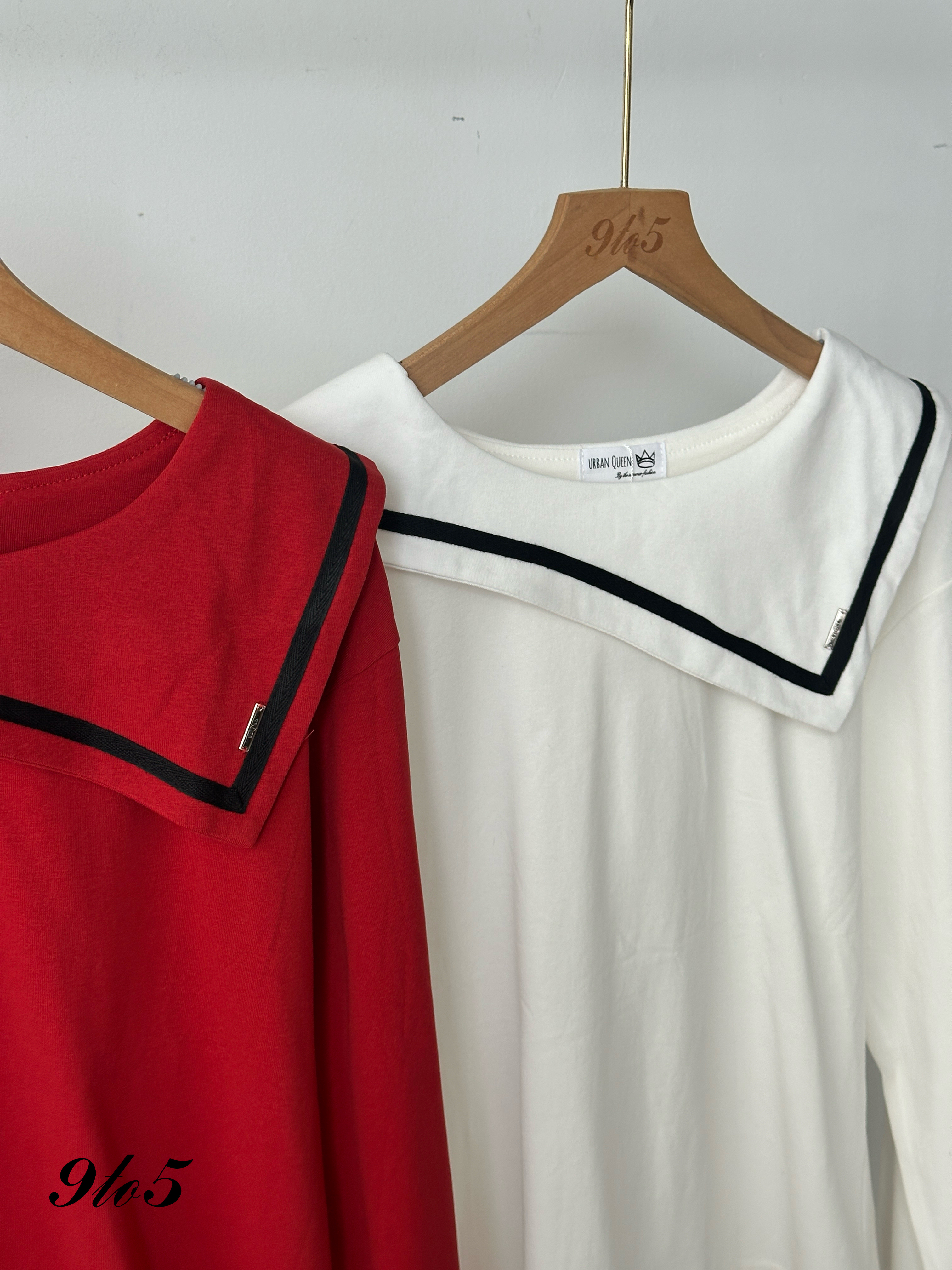 T4053 Sailor Collar Top - 4 Colors 