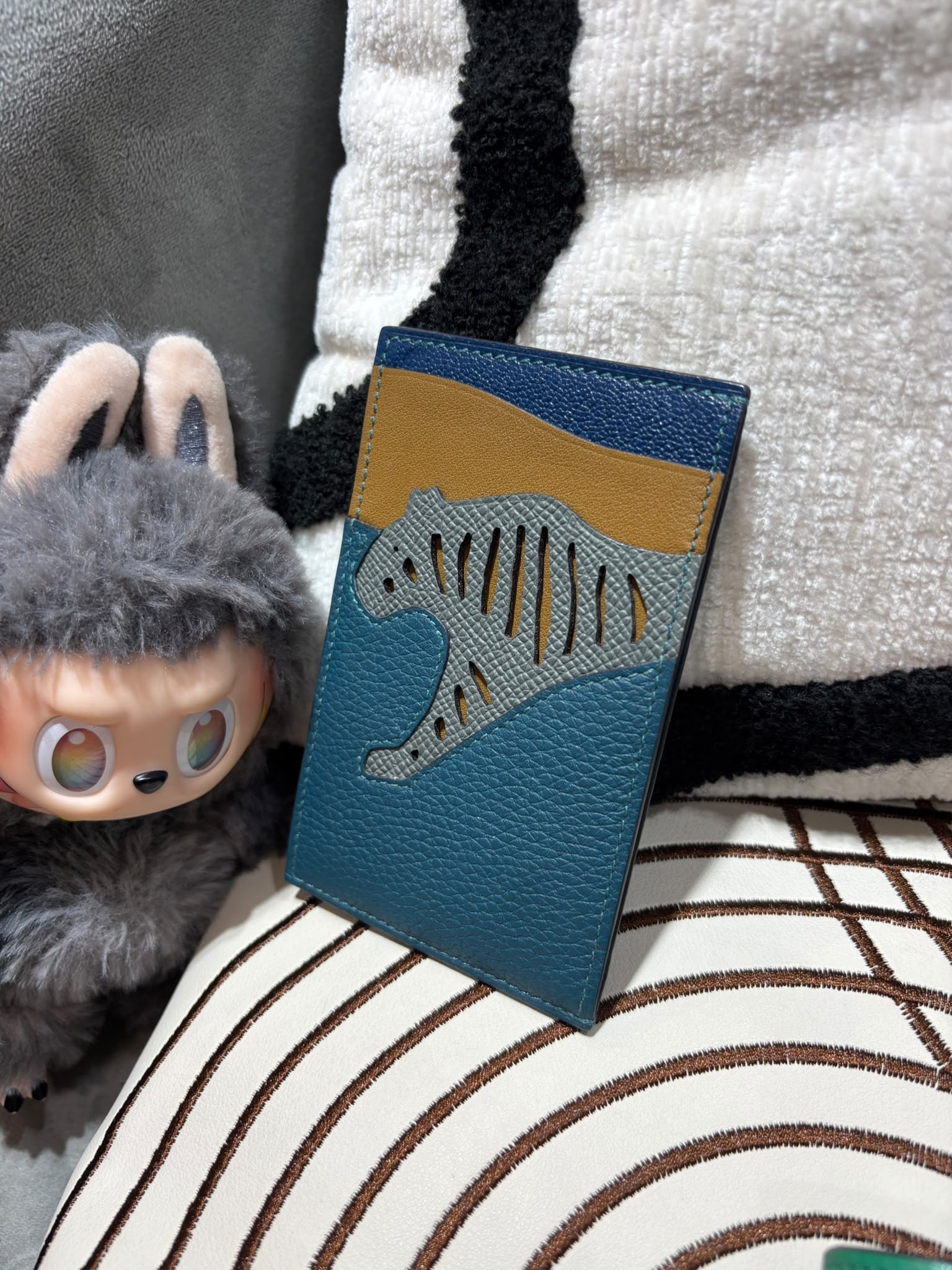 HERMES Rooroo 3CC Card Holder 卡包 2H 大地色 Kraft 63 ,Vert Amande S4 深邃藍 Deep Blue W0 博斯普鲁斯綠 Vert Bosphore Togo皮 Epsom皮 100%Authentic, 98%New✅dust bag 