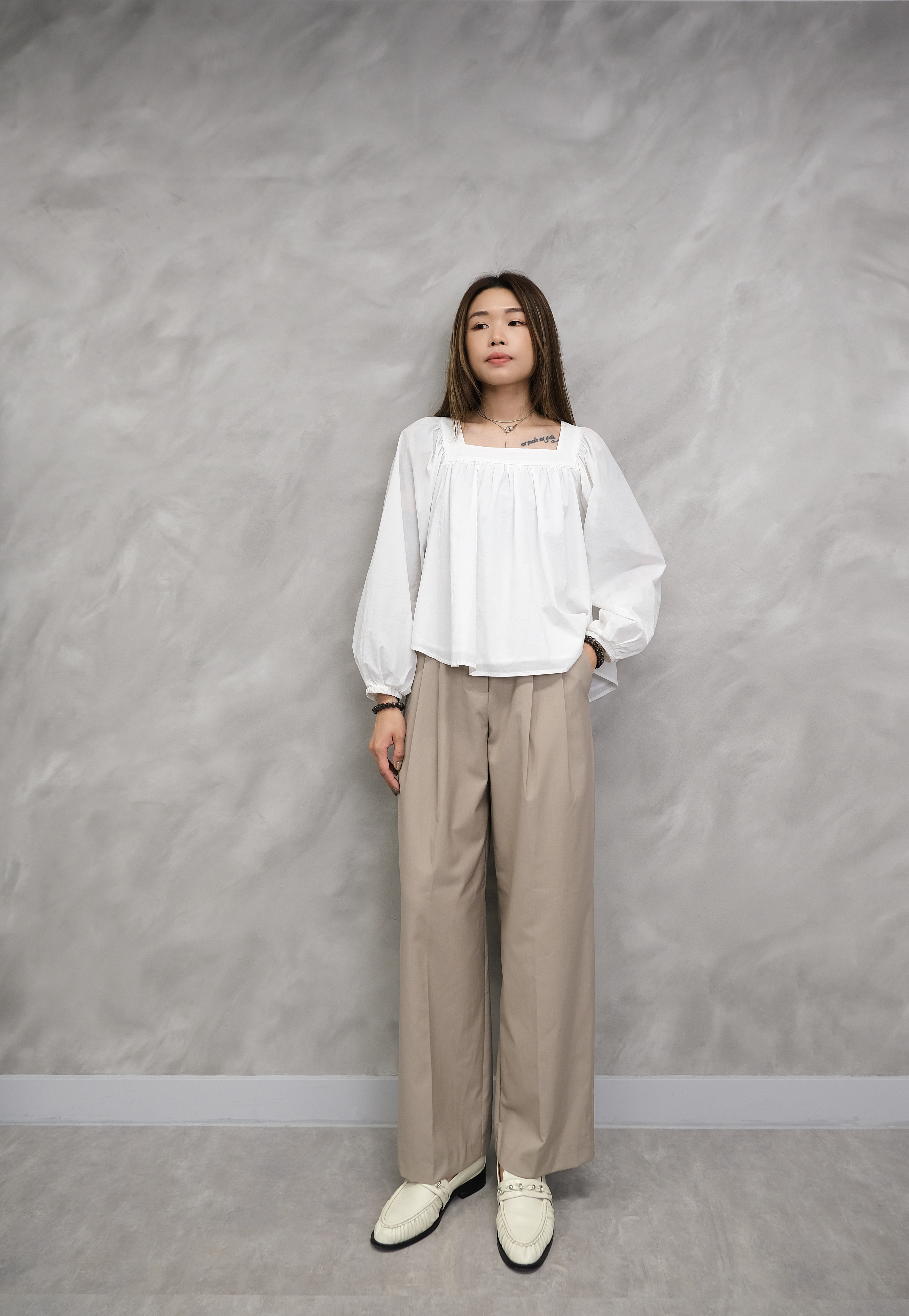 Double-Pleated Belted Trousers #pt77
