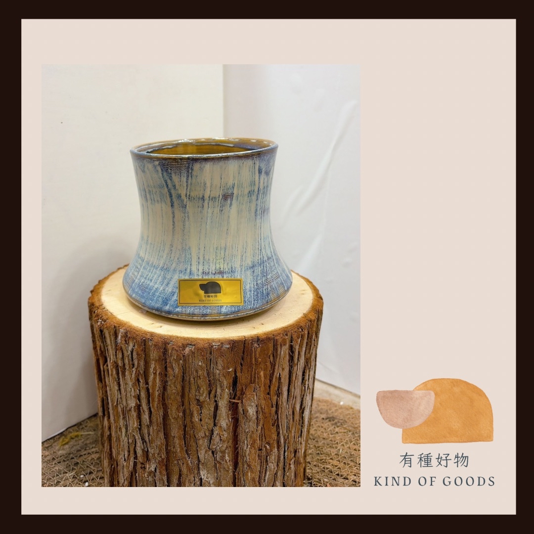 藍調自然釉花盆