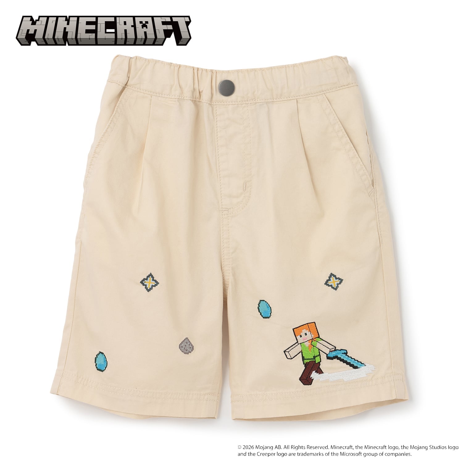 🆕【⭐訂購⭐】🌀 🇯🇵 日本直送 #Minecraft 前後刺繡短褲［2款選］🌀 [ELJA-0082]