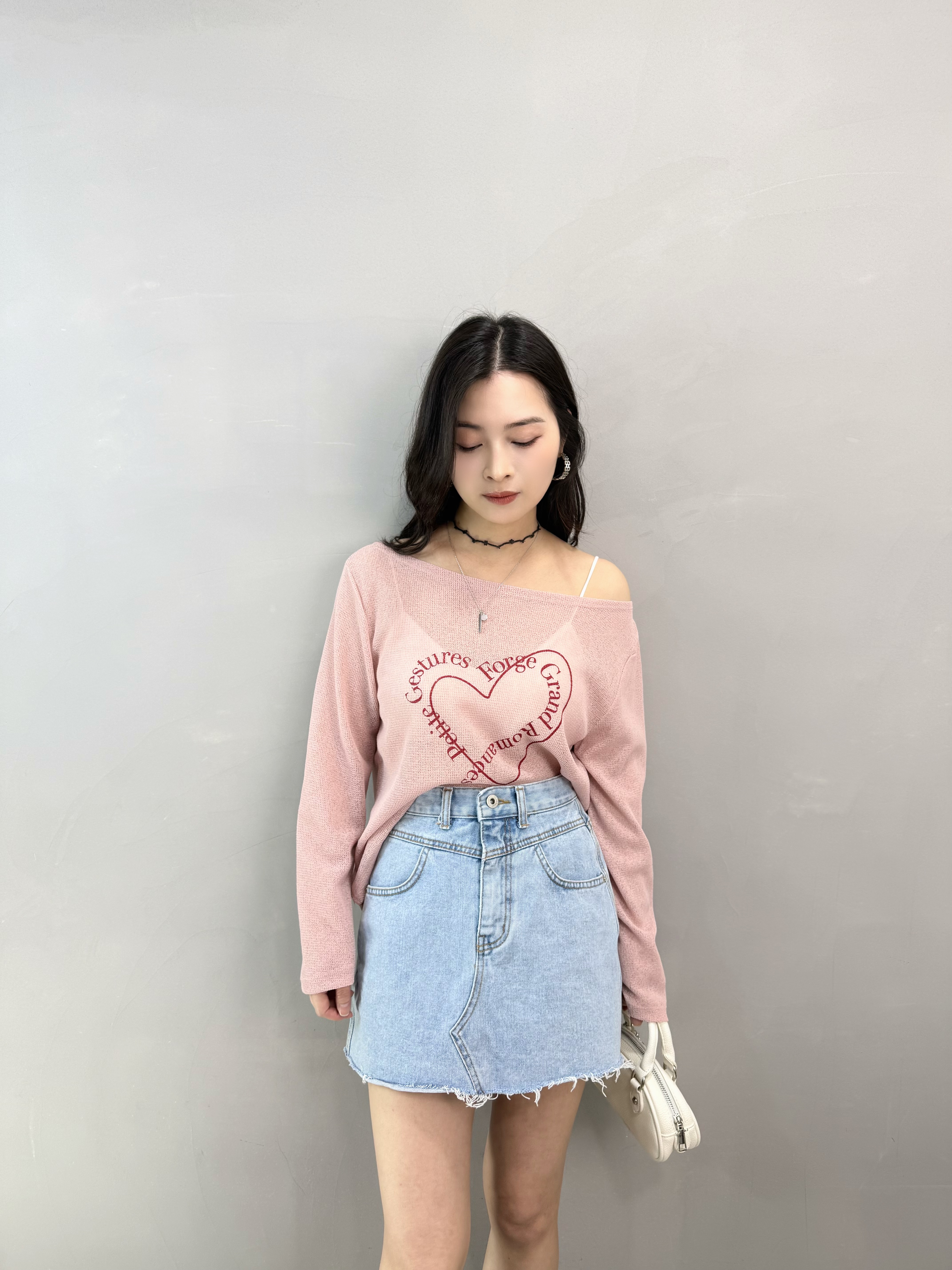 N76 V腰牛仔短裙