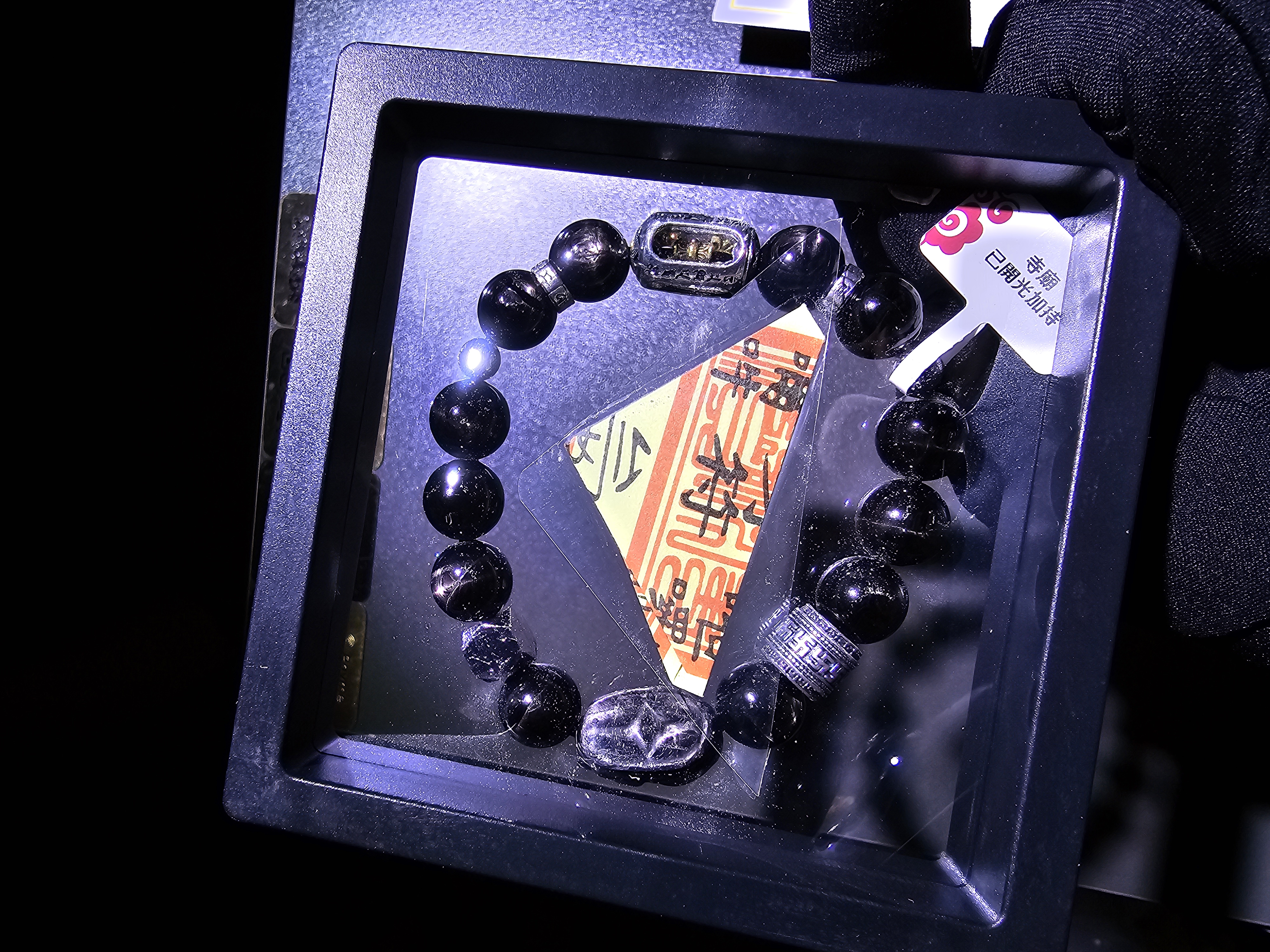 (已開光加持)(極度招財)(5.0) 貔貅天鐵萬字順筒珠+轉運珠金運石手串 11.5+mm (No.PUT759)