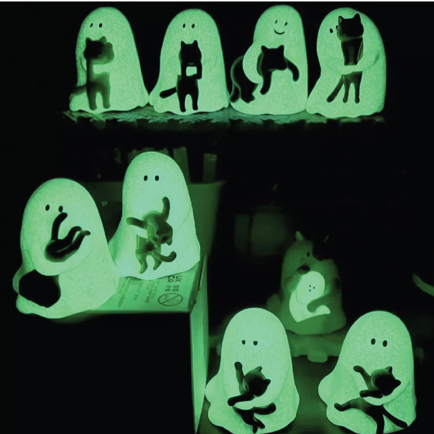 Ghody貓幽靈夜光公仔