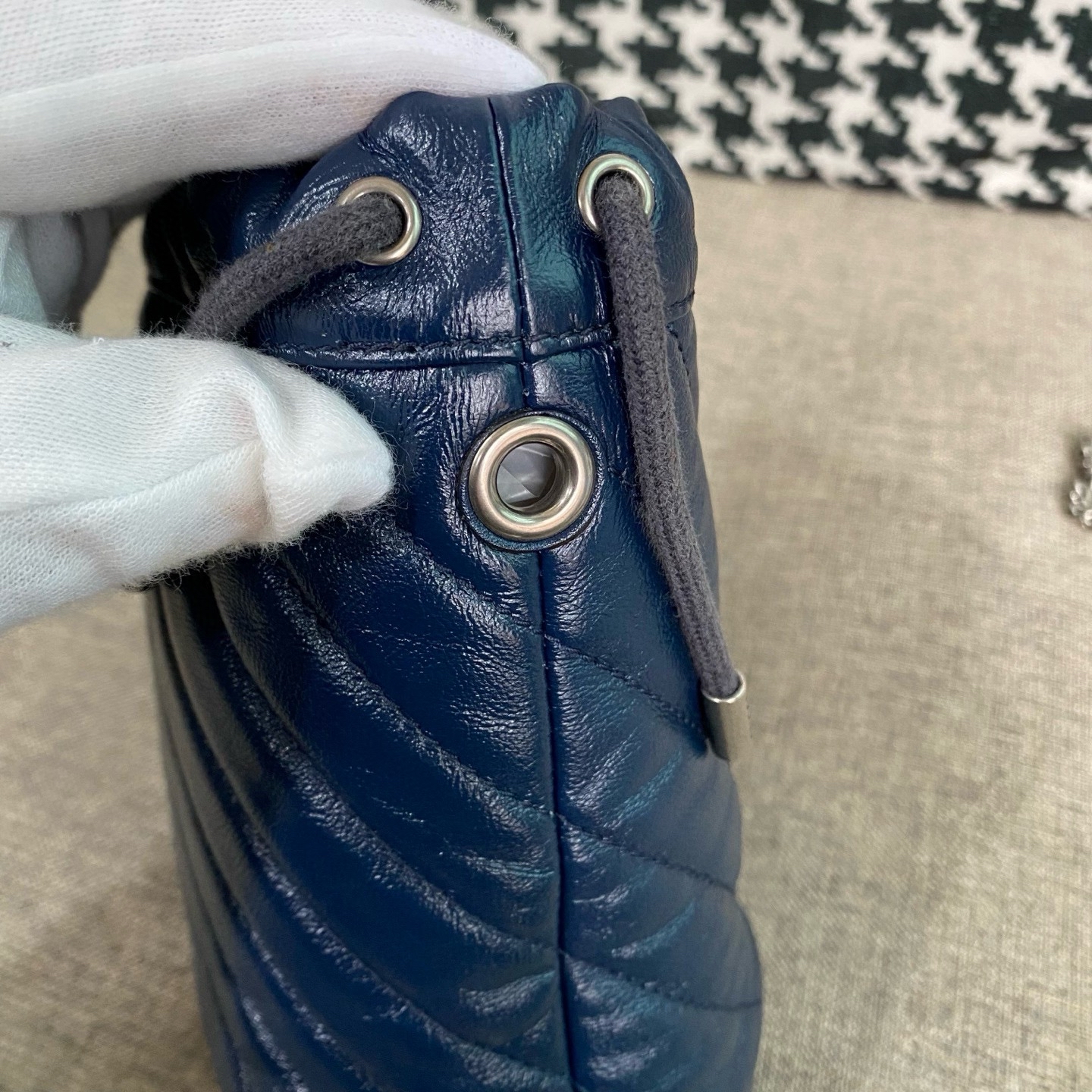 【預訂貨品】GUCCI午夜藍馬蒙水桶包 