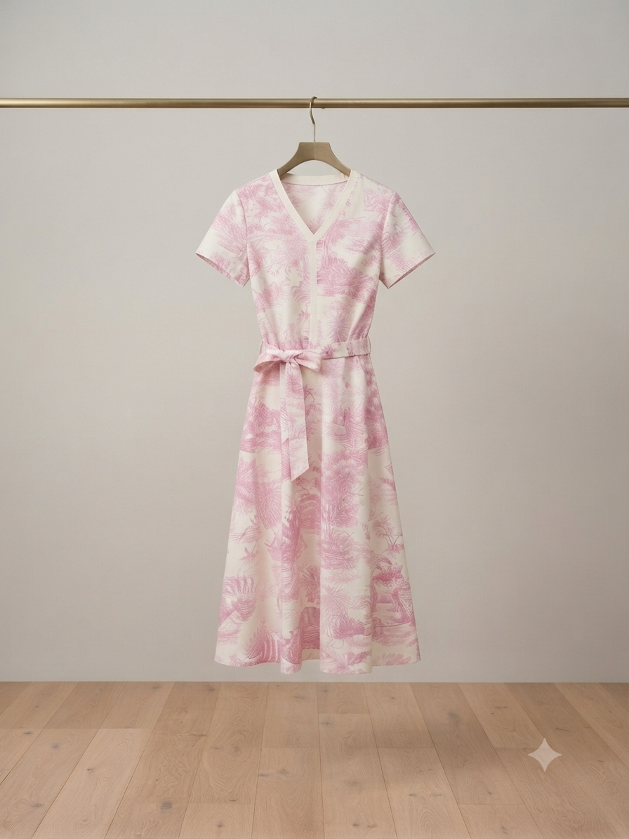Dior Inspired Chiffon Dress