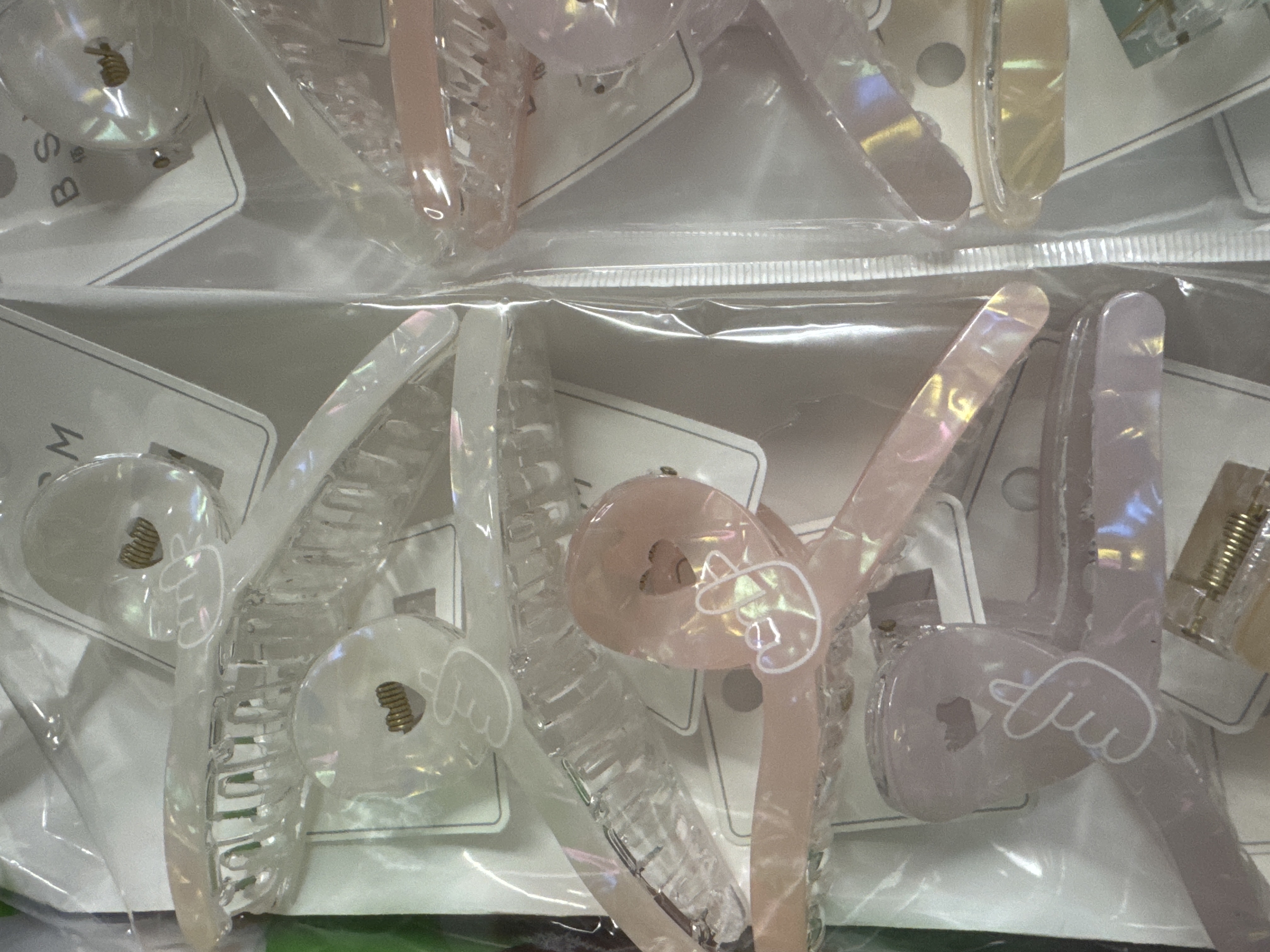 k04050 发夹 卡通奶咖亚克力头爪