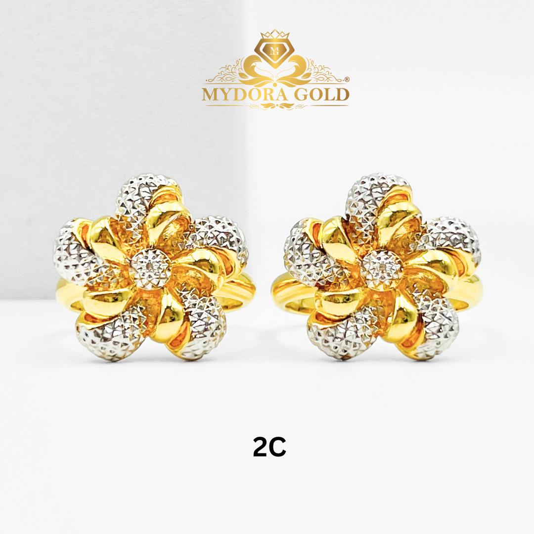 MYDORA Cincin Bunga Seri Mekar (5G) l EMAS 916/ 22K
