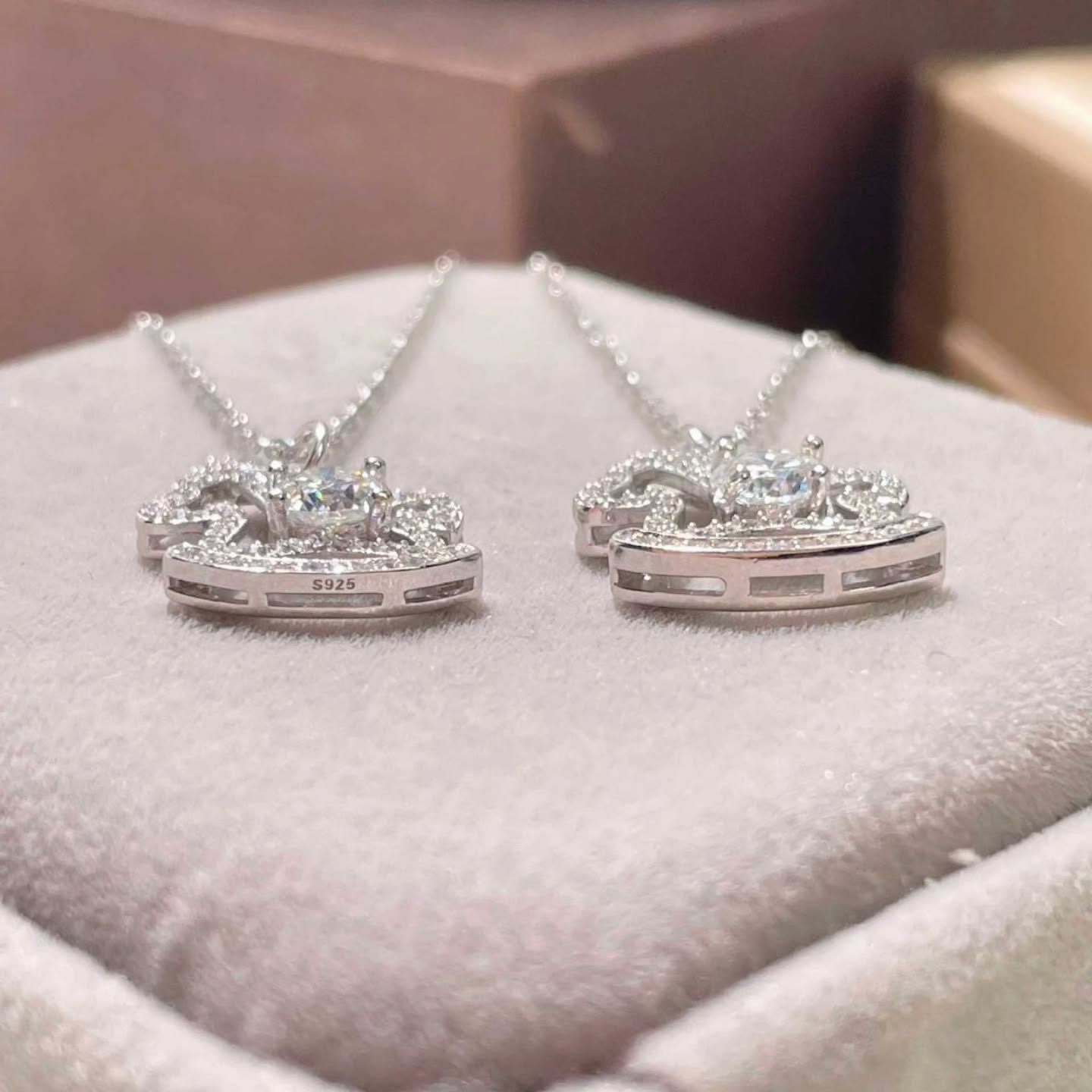 S925银50分莫桑钻木马项链 🇨🇳