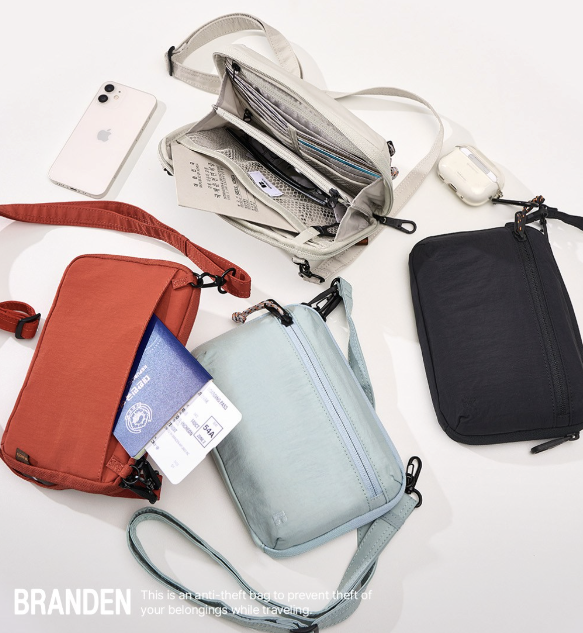 韓國 Branden Safe Plus 防盜旅行 銀包 斜揹袋｜ Wallet Bag 