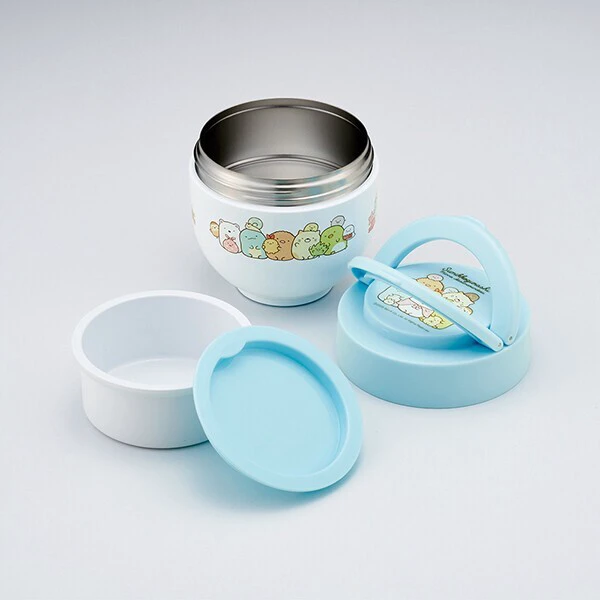 📢開團啦 約3月22日截單一次日本直送~新款角落生物抗菌可折疊手把保溫飯碗