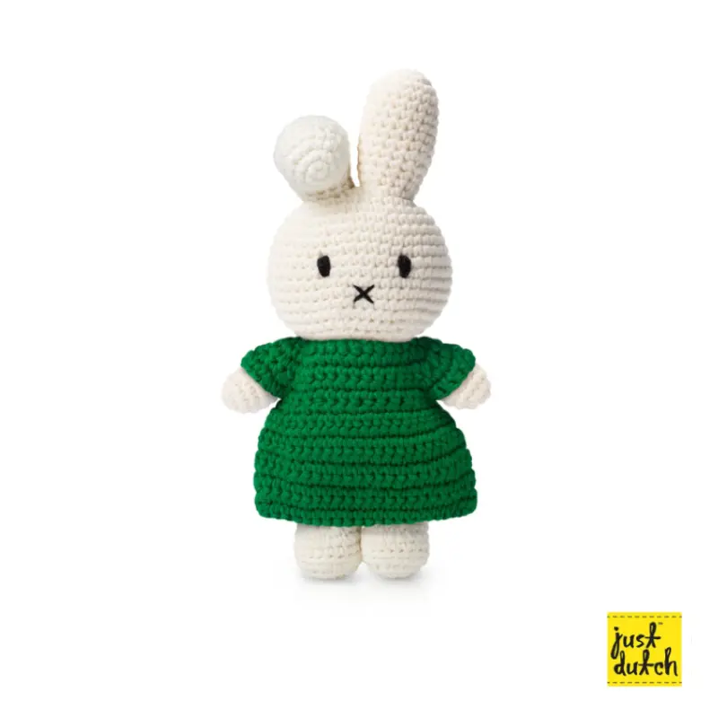 📦訂購 台灣代購 荷蘭 Just Dutch 手工編織 米菲 Miffy Daan 綠色洋裝 公仔