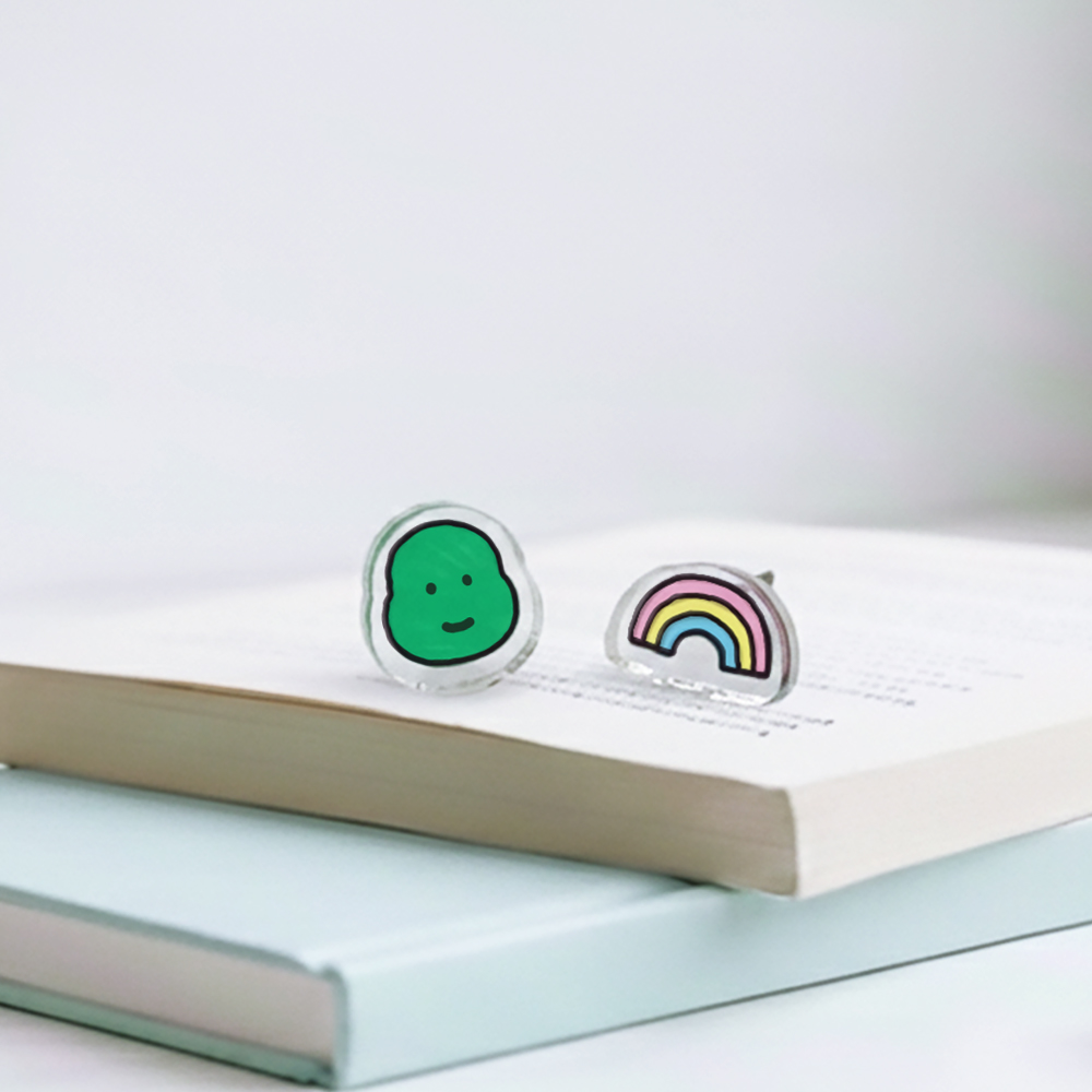 【台灣7-11 預購】JOGUMAN 壓克力耳環（BRACHIO款）