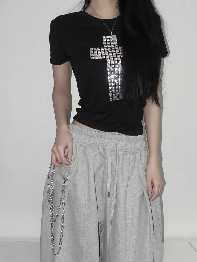 Oversized Curved Wide-Leg Sweatpants(Unisex)