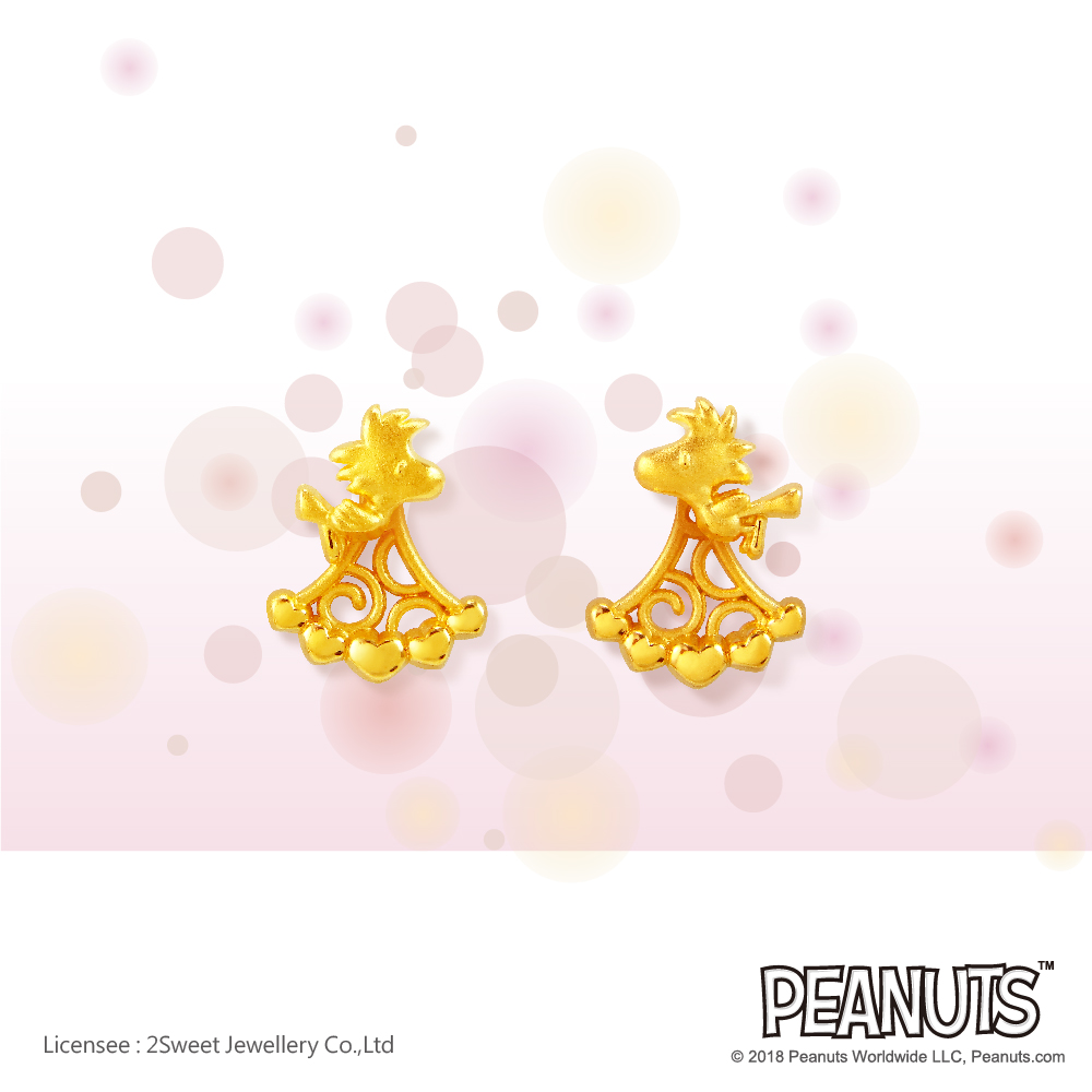 📦訂購 台灣代購 2sweet 甜蜜約定 SNOOPY 史努比 Woodstock 純金耳環