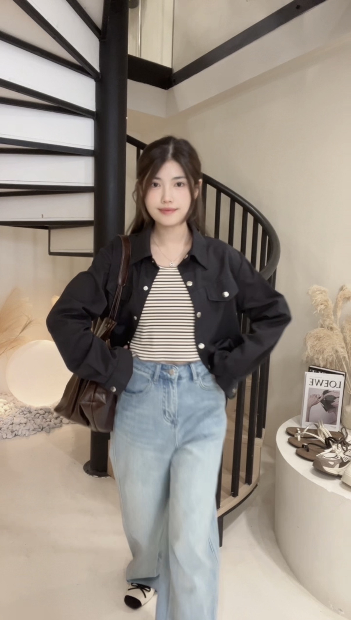 2977抽绳外套+线条背心