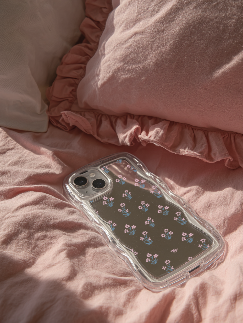 【FlowerBox VOL.40】波浪邊框鏡面 iPhone Case