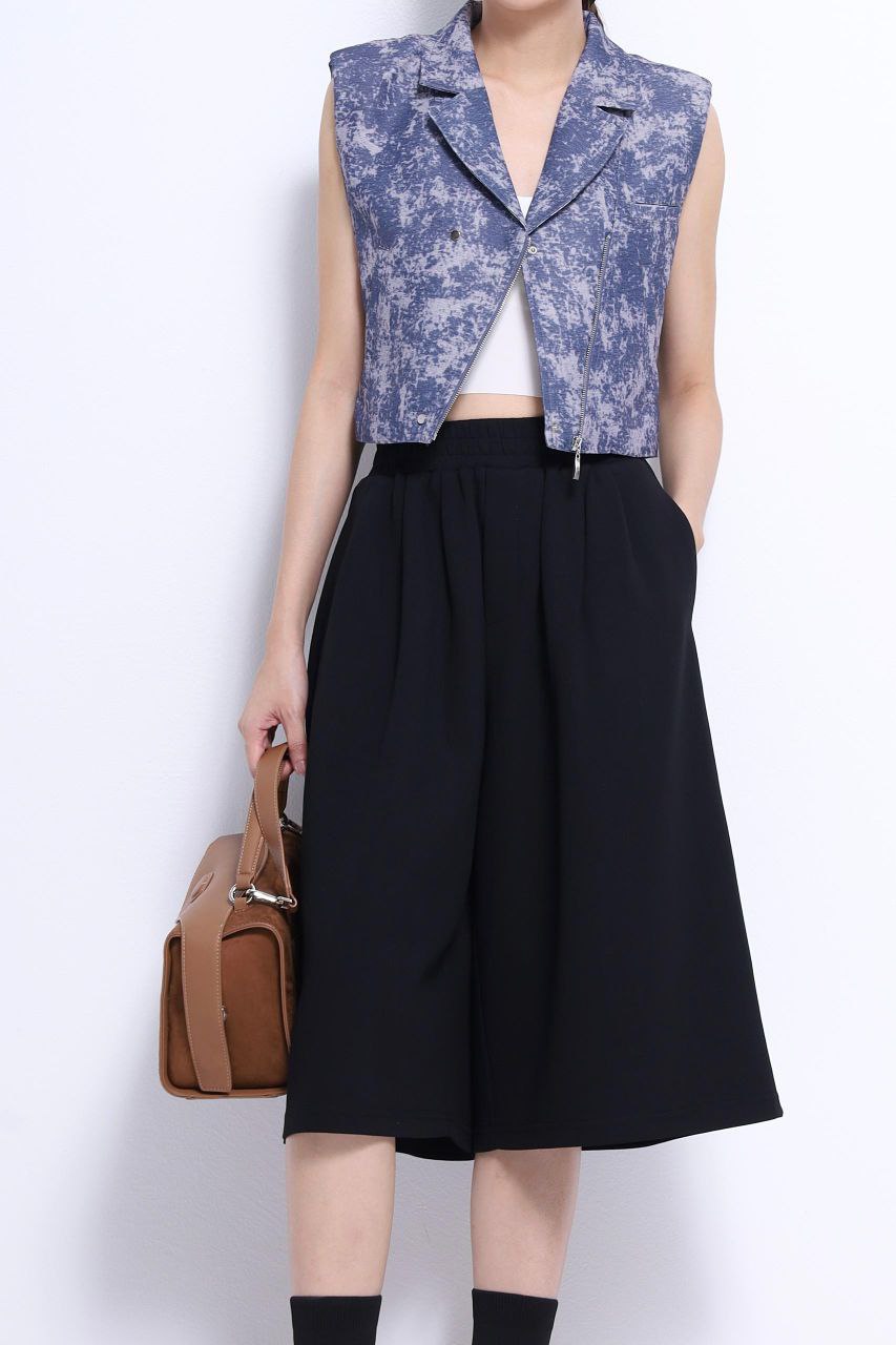 褶皱宽脚裤 1602