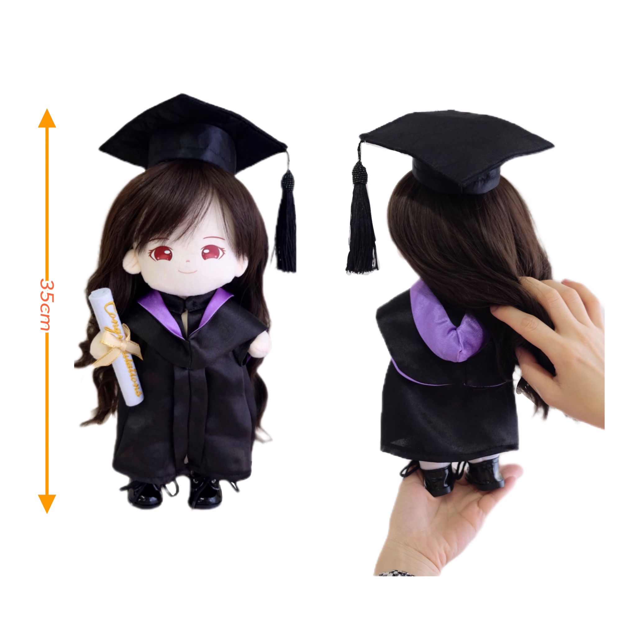 (非現貨)$750 訂製外國畢業袍公仔