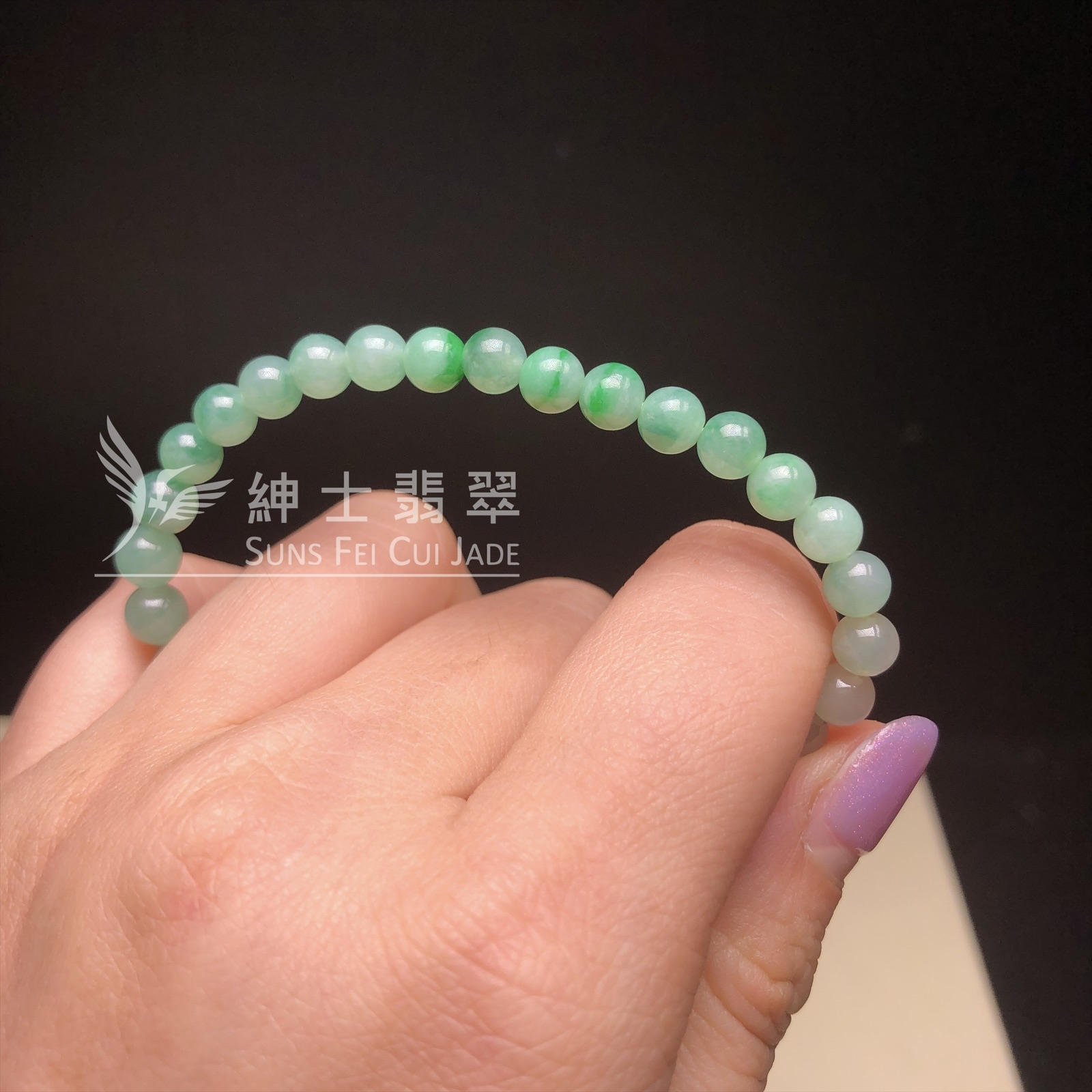 CA00607 漸變冰綠米珠串