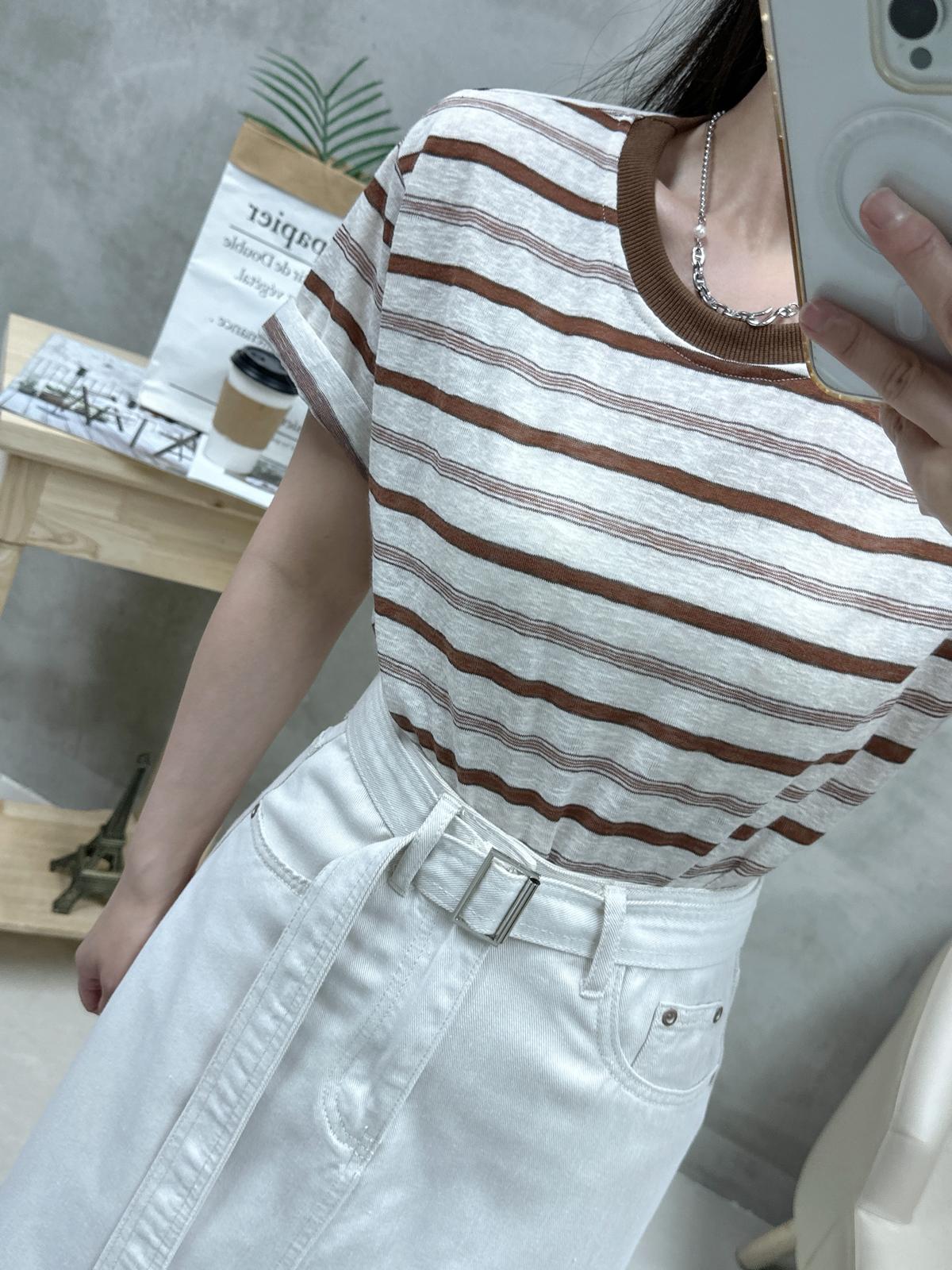 J17 竹節棉橫間Top