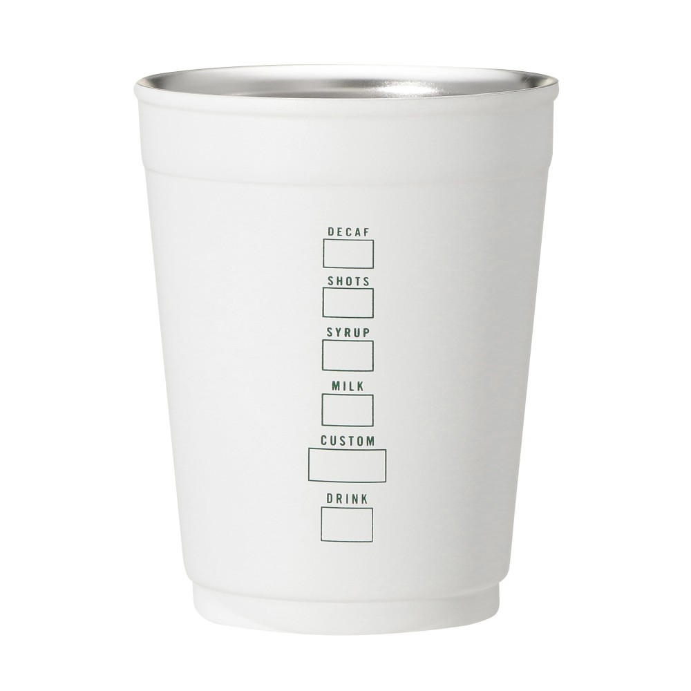 《日本🇯🇵 STARBUCKS》  2WAY 霧面白不鏽鋼杯 / 杯套 355ml