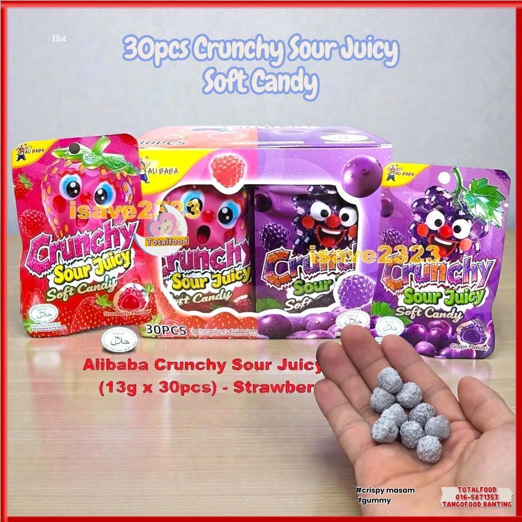 30pcs Ali Crunchy Sour Juicy Gummy Candy / Gula Crispy (luar) + Gummy (dalam) / HALAL