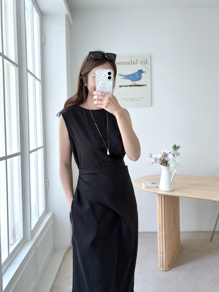 Effortless Wrap Dress (Black)