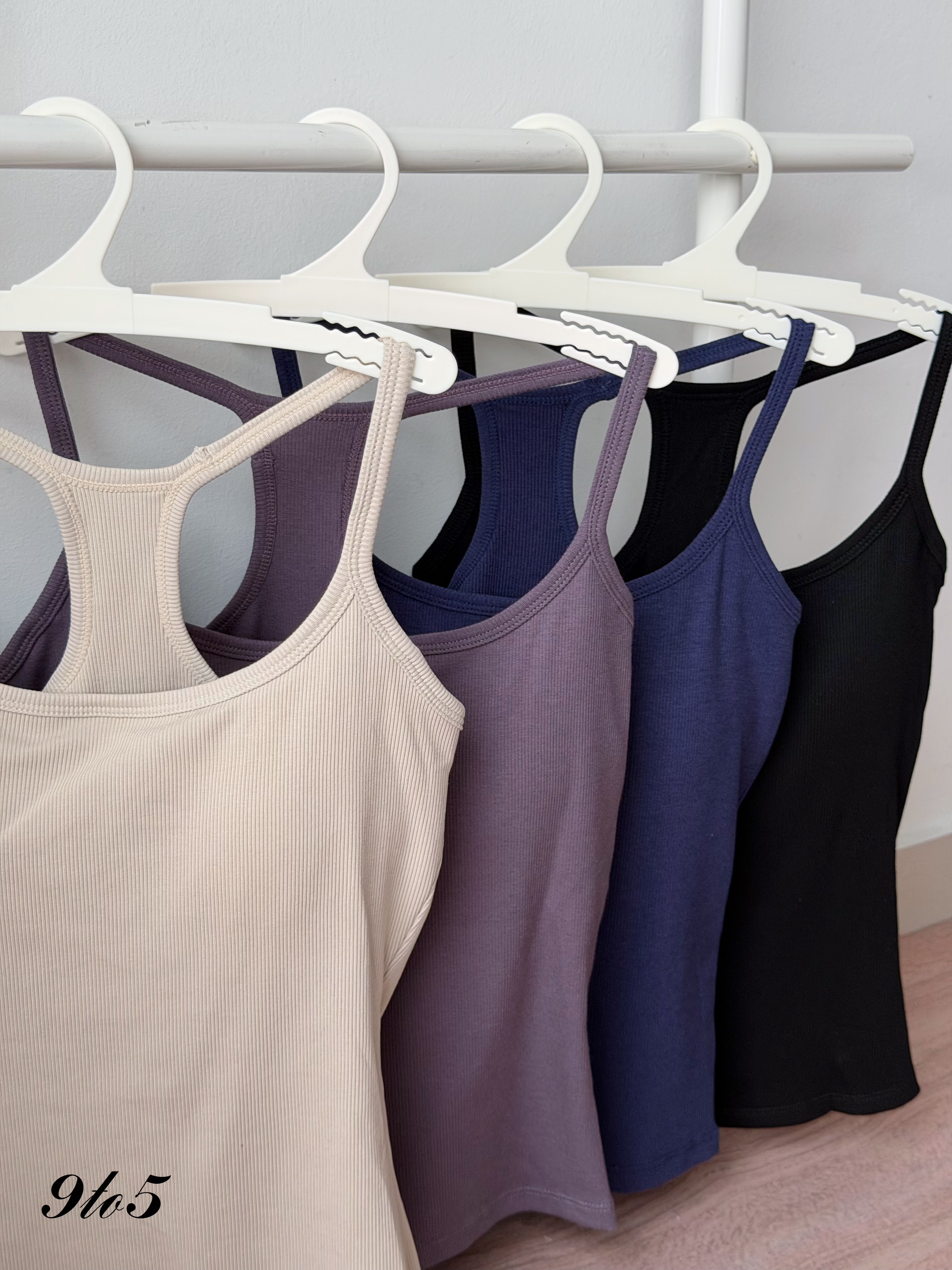 T4535 Halter Neck Camisole with Bra Pad - 4 Colors