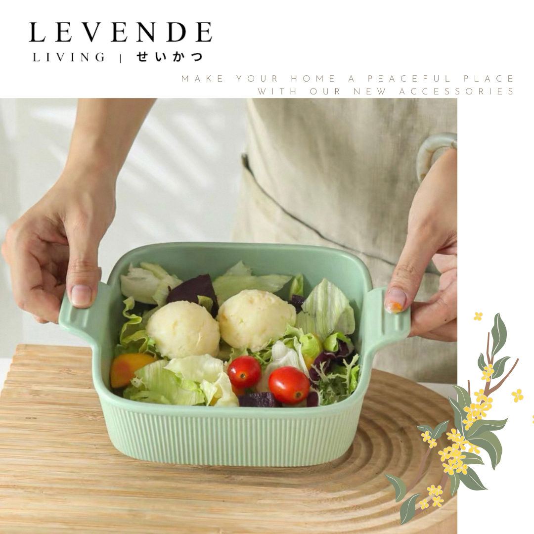 Levende簡約雙耳烘焙烤盤